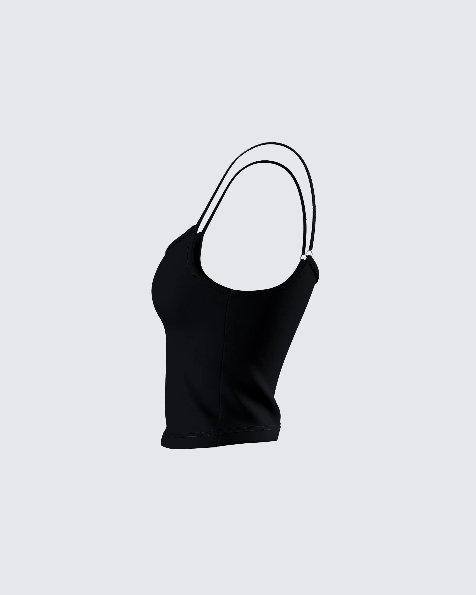 Bri Black Cami Tank Top sold by Finesse product image thumbnail 2