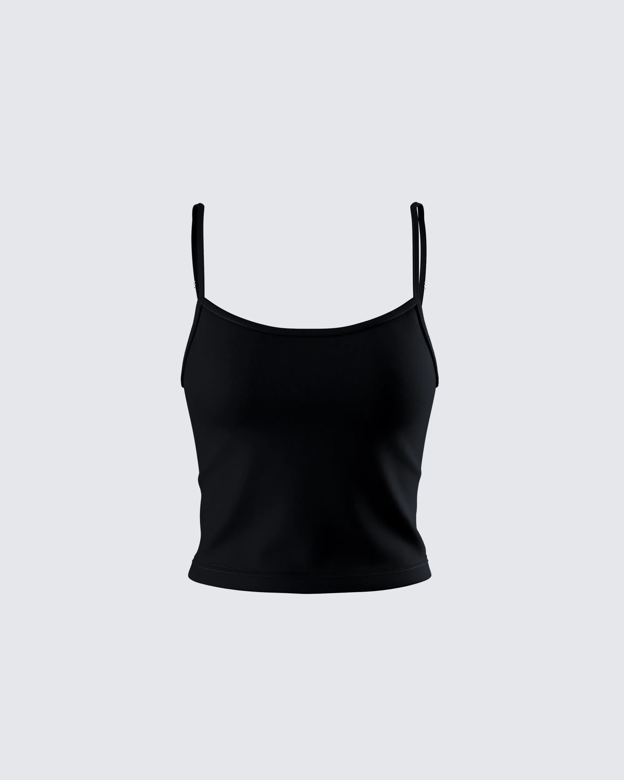 Bri Black Cami Tank Top sold by Finesse