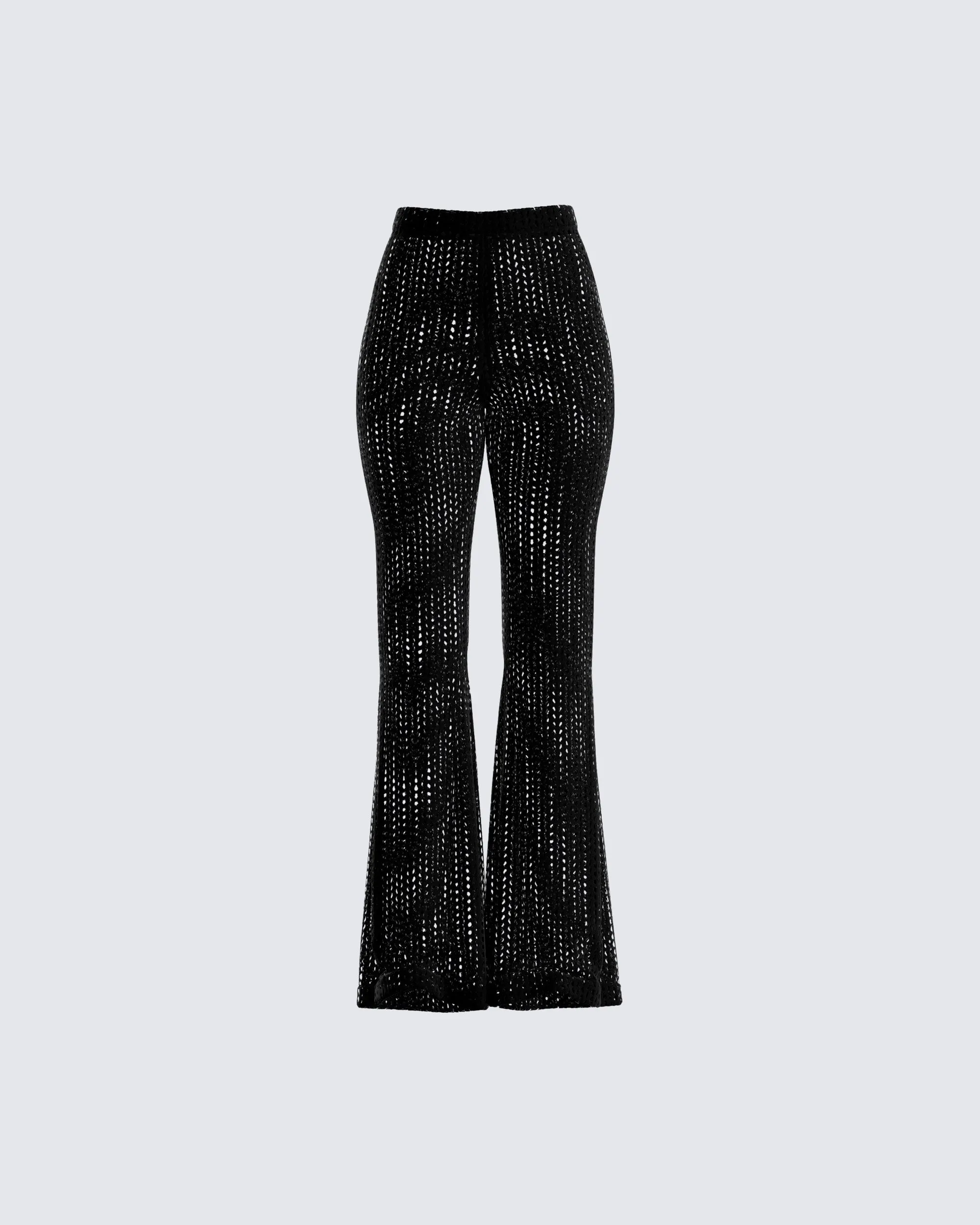Melissa Black Crochet Pant sold by Finesse