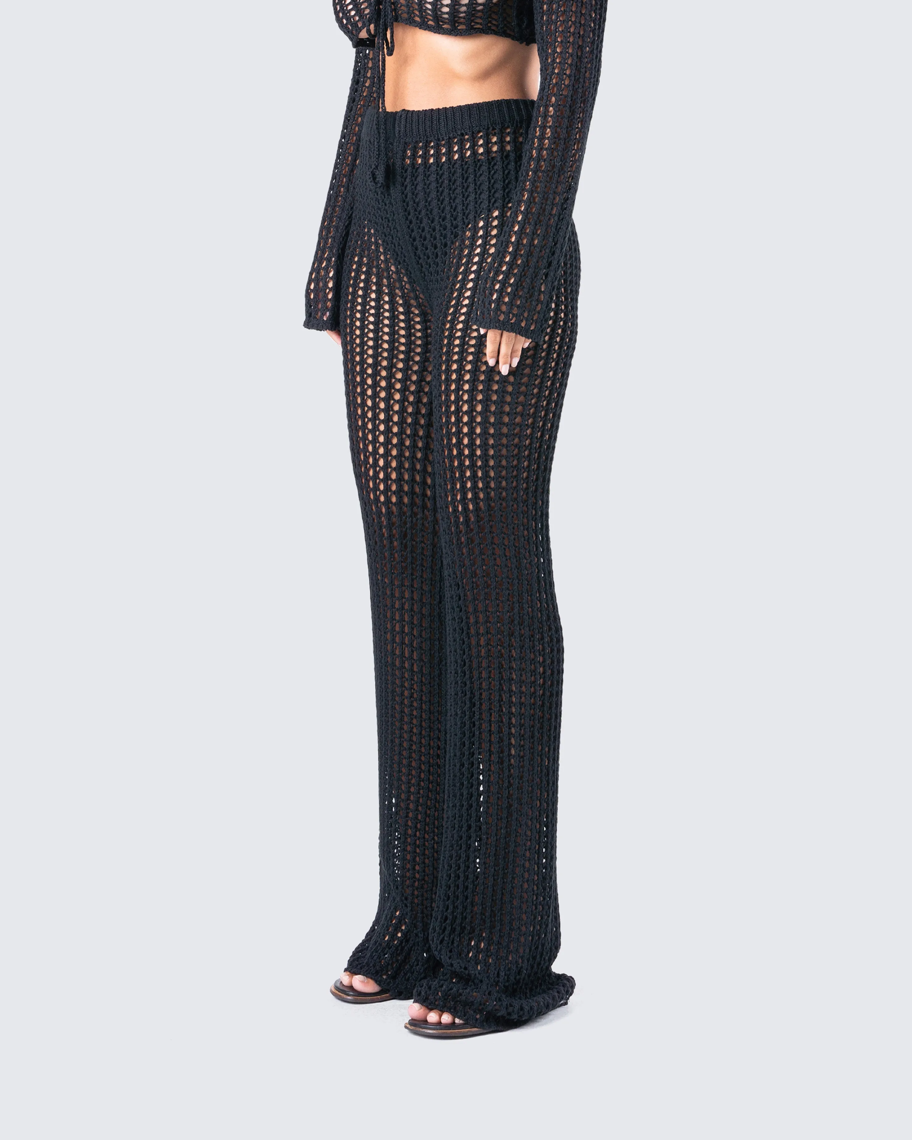 Melissa Black Crochet Pant sold by Finesse product image thumbnail 5
