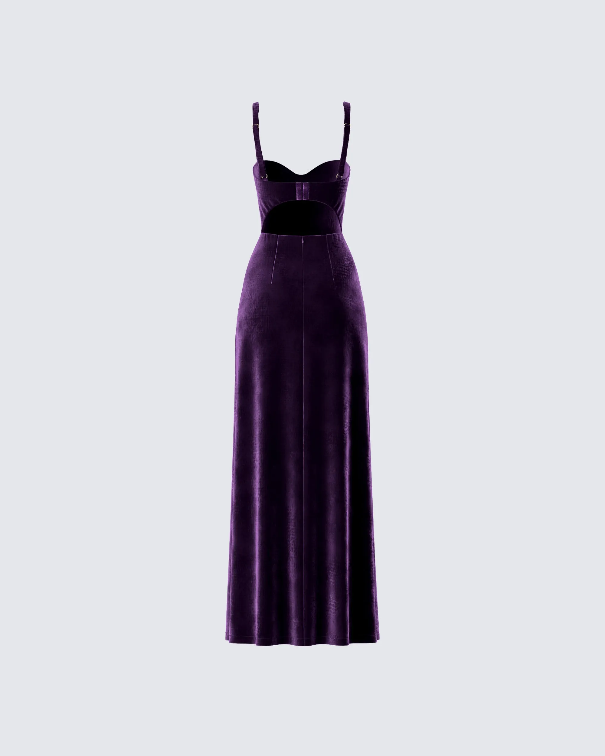 Stephanie Purple Velvet Maxi Dress sold by Finesse product image thumbnail 3