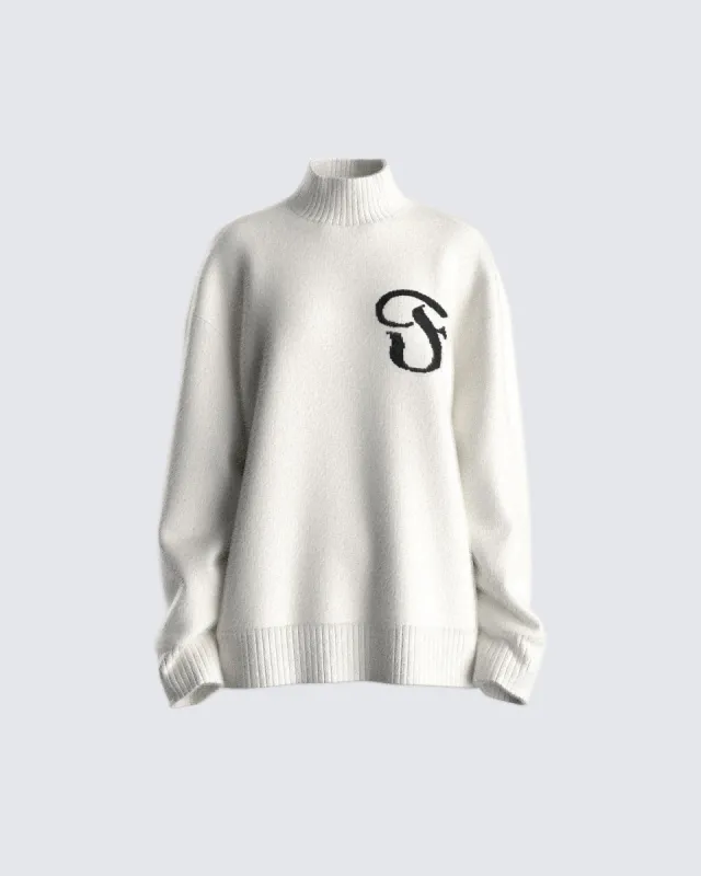 Conner Ivory Sweater Knit Top sold by Finesse