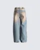 Aleksandra Wide Leg Blue Jeans sold by Finesse