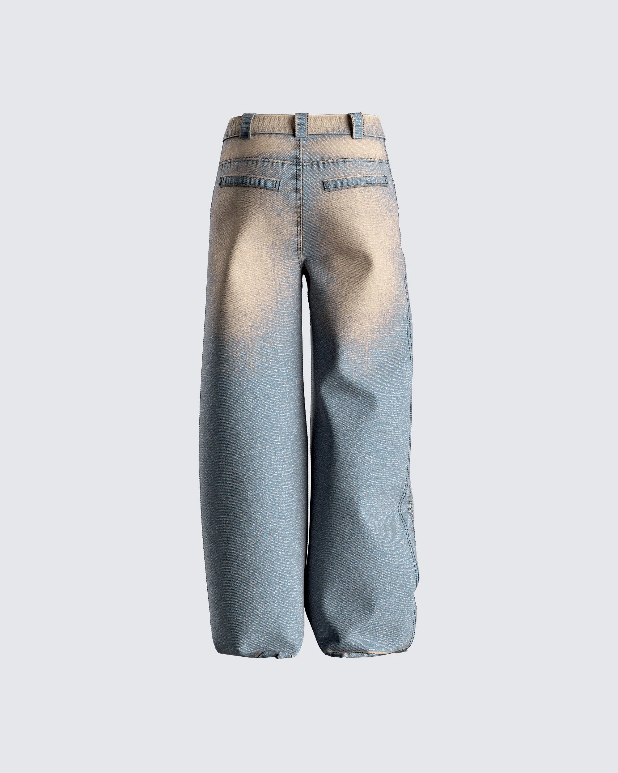 Aleksandra Wide Leg Blue Jeans sold by Finesse product image thumbnail 3