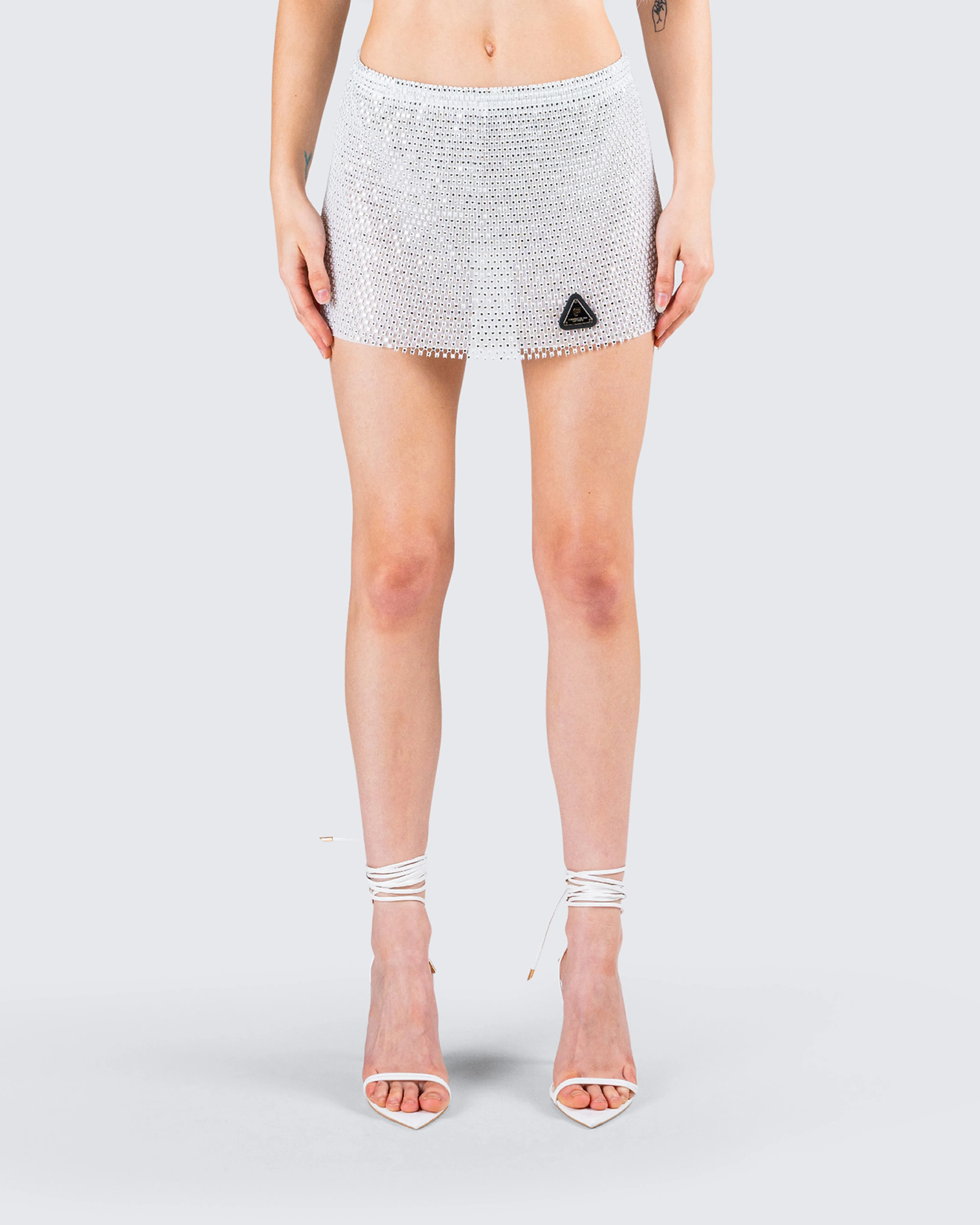 Emery Silver Net Mini Skirt sold by Finesse product image thumbnail 4