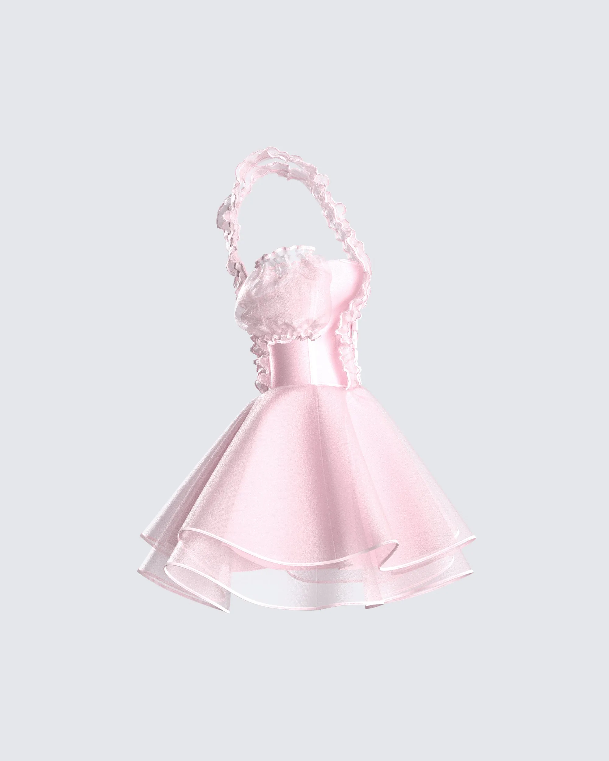 Nini Pink Organza Ruffle Dress sold by Finesse product image thumbnail 2