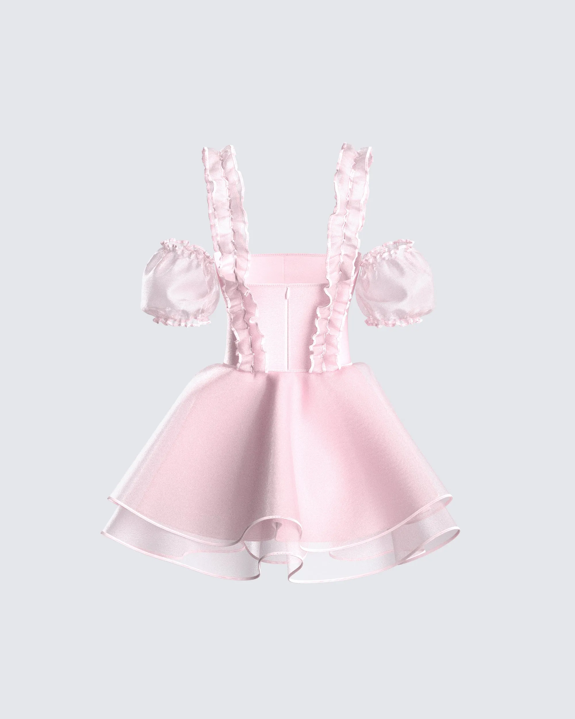 Nini Pink Organza Ruffle Dress sold by Finesse product image thumbnail 3