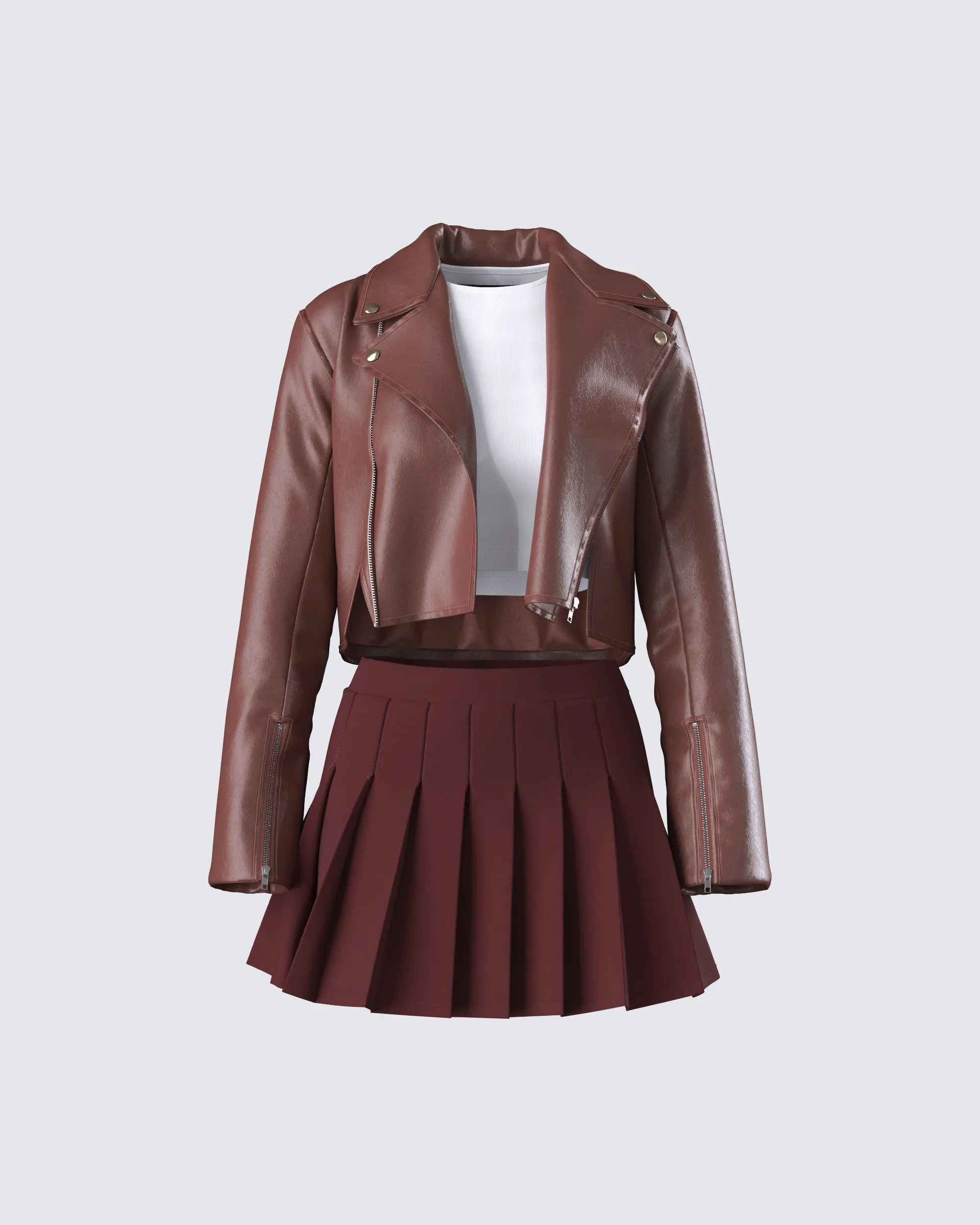 Donny Brown Pleated Set sold by Finesse