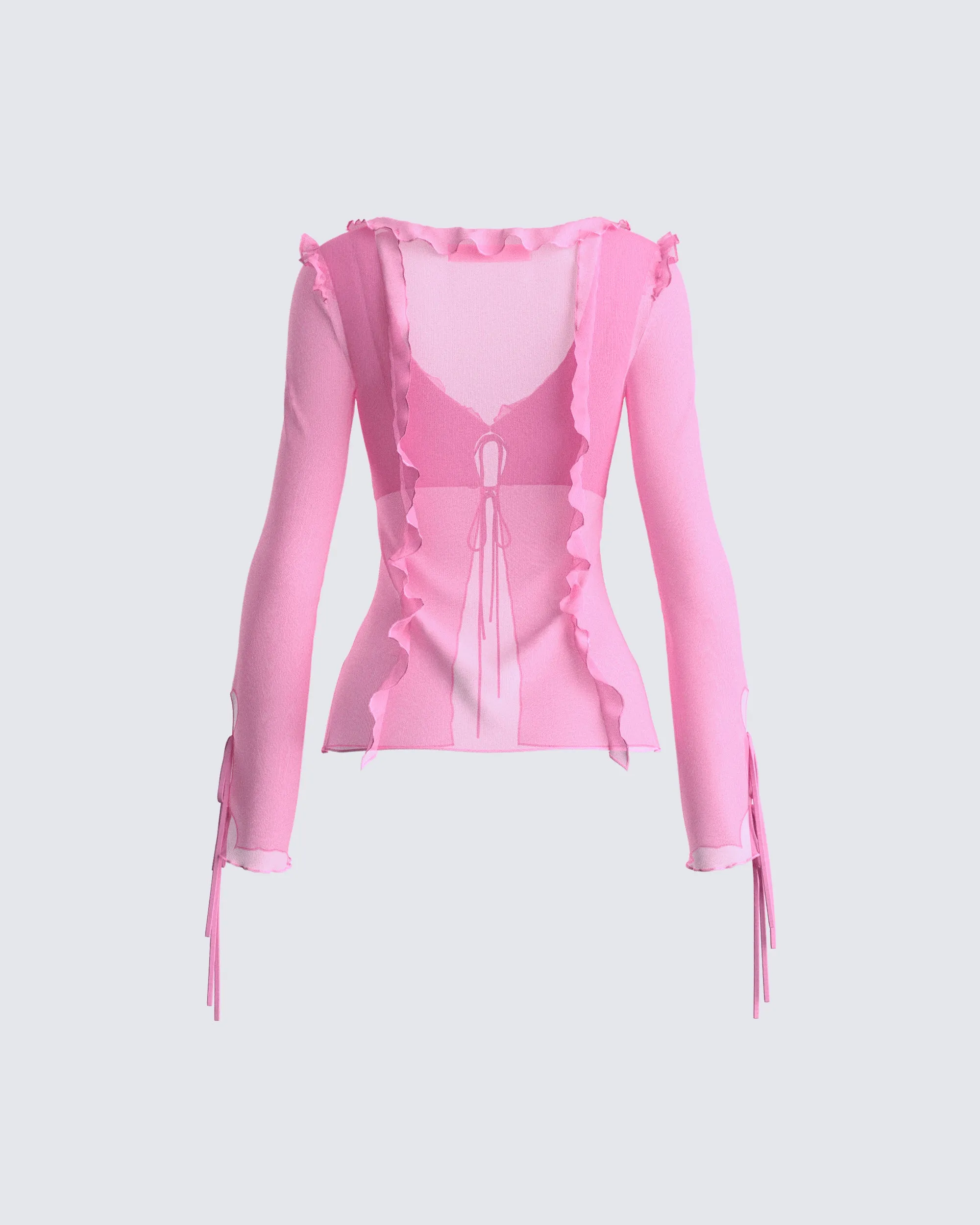 Vianka Pink Long Sleeve Top sold by Finesse product image thumbnail 3