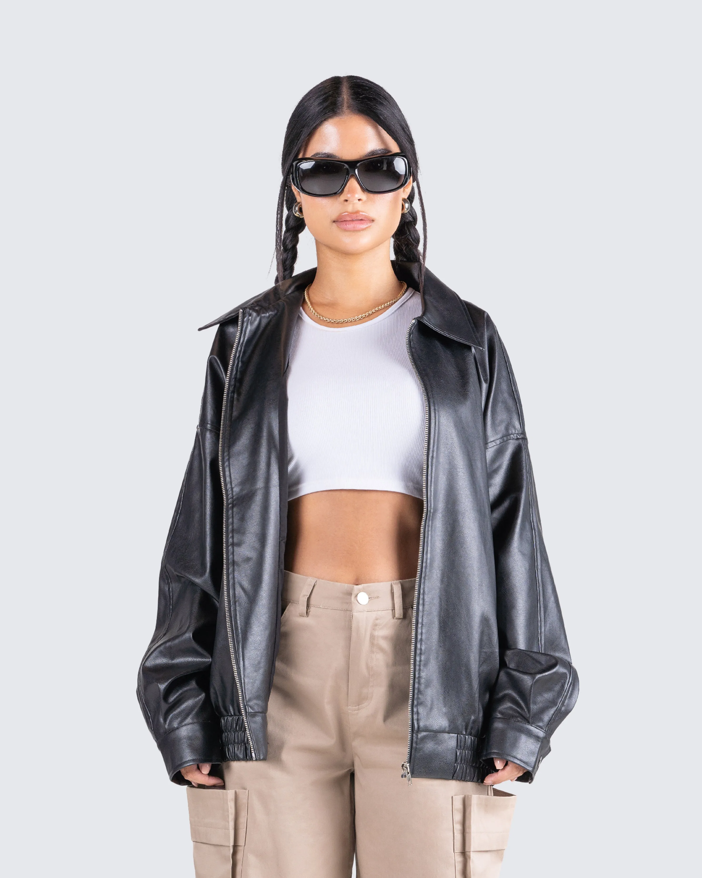 Danny Black Vegan Leather Jacket sold by Finesse product image thumbnail 4