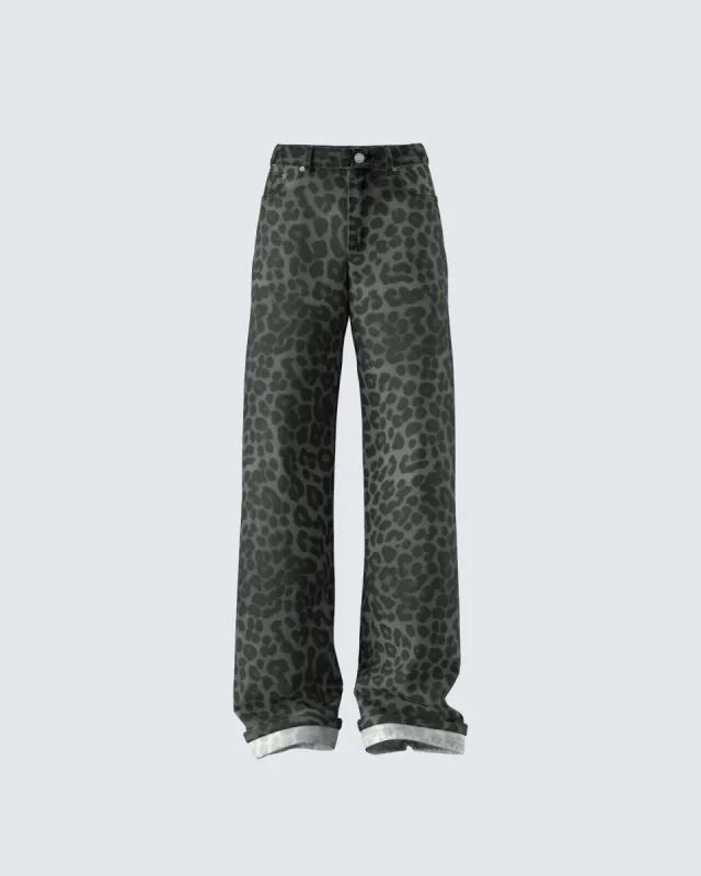 Nerida Leopard Mid Rise Pant sold by Finesse