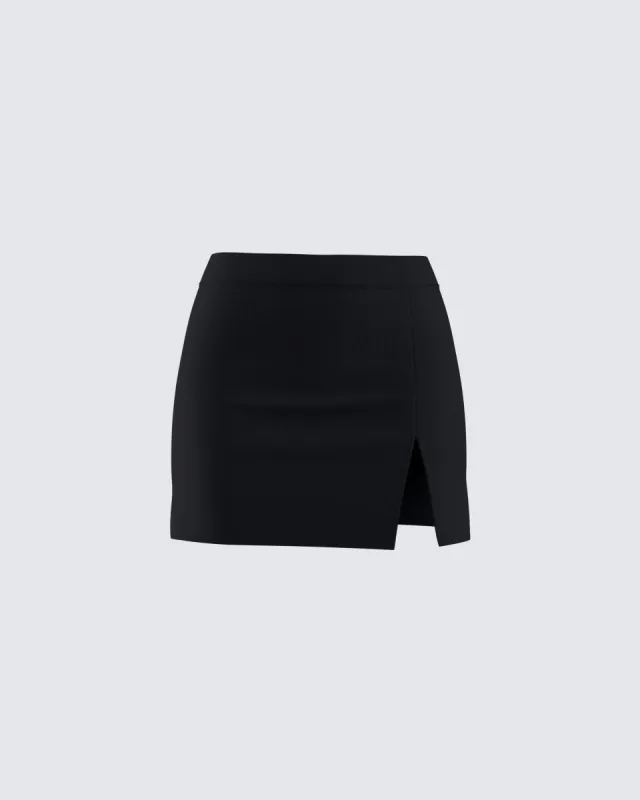 Kimmy Black Mini Skirt sold by Finesse