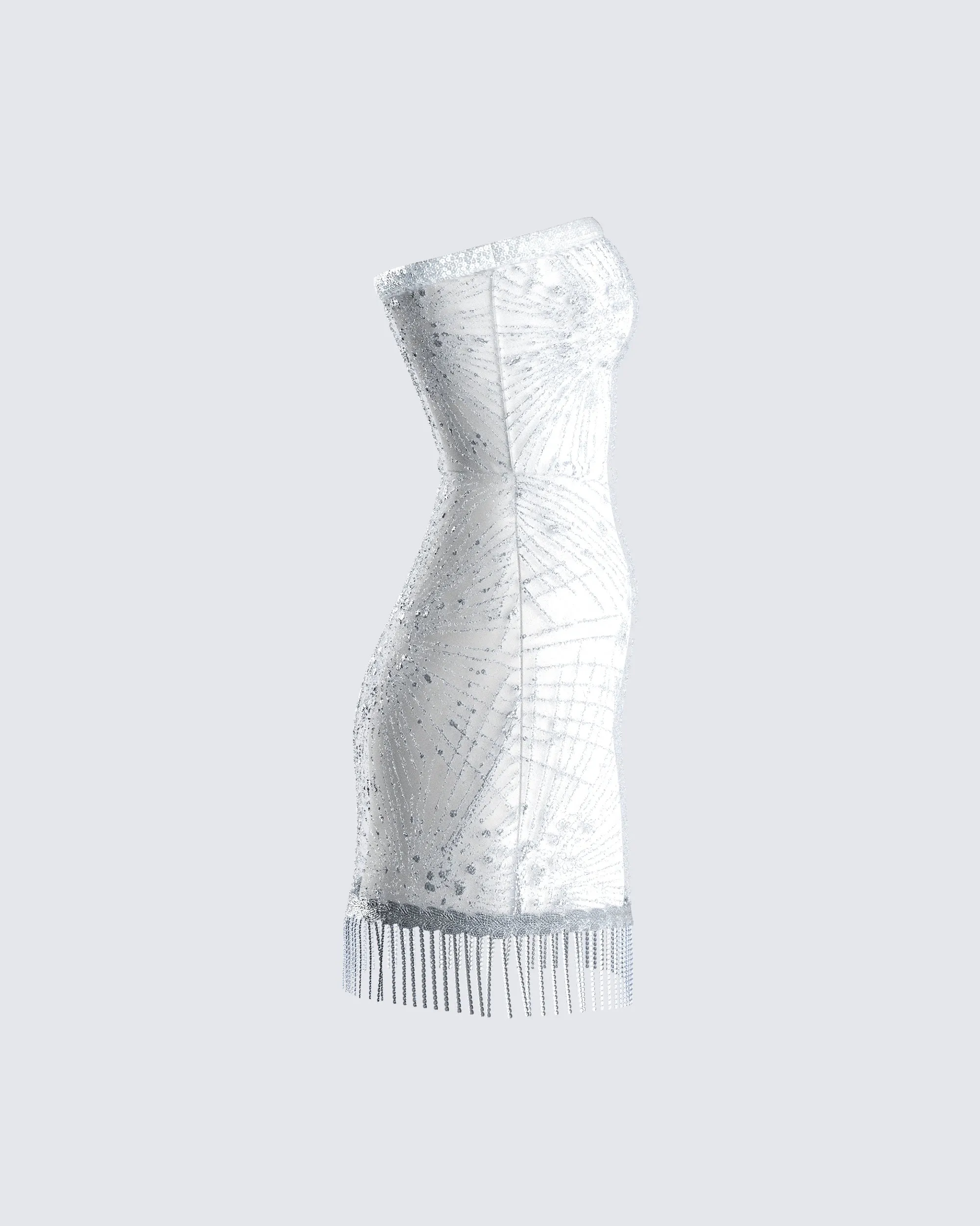 Jocelyn White Sequin Mini Dress sold by Finesse product image thumbnail 2
