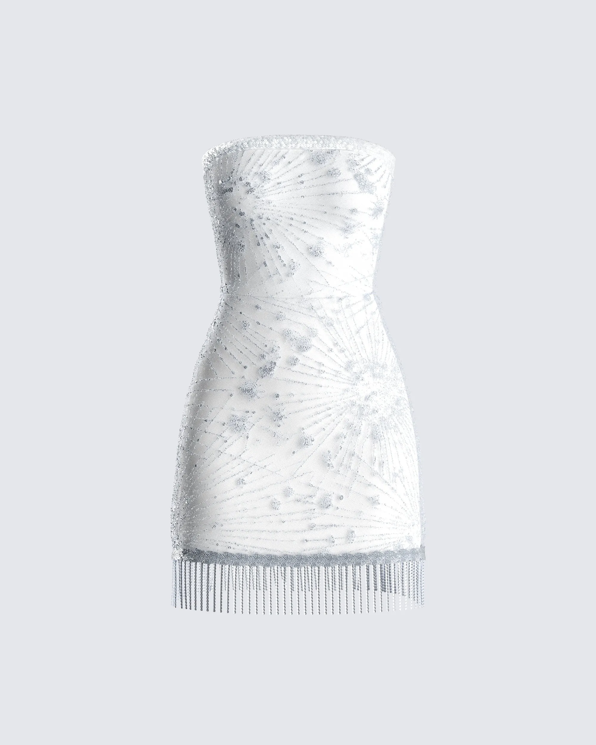 Jocelyn White Sequin Mini Dress sold by Finesse
