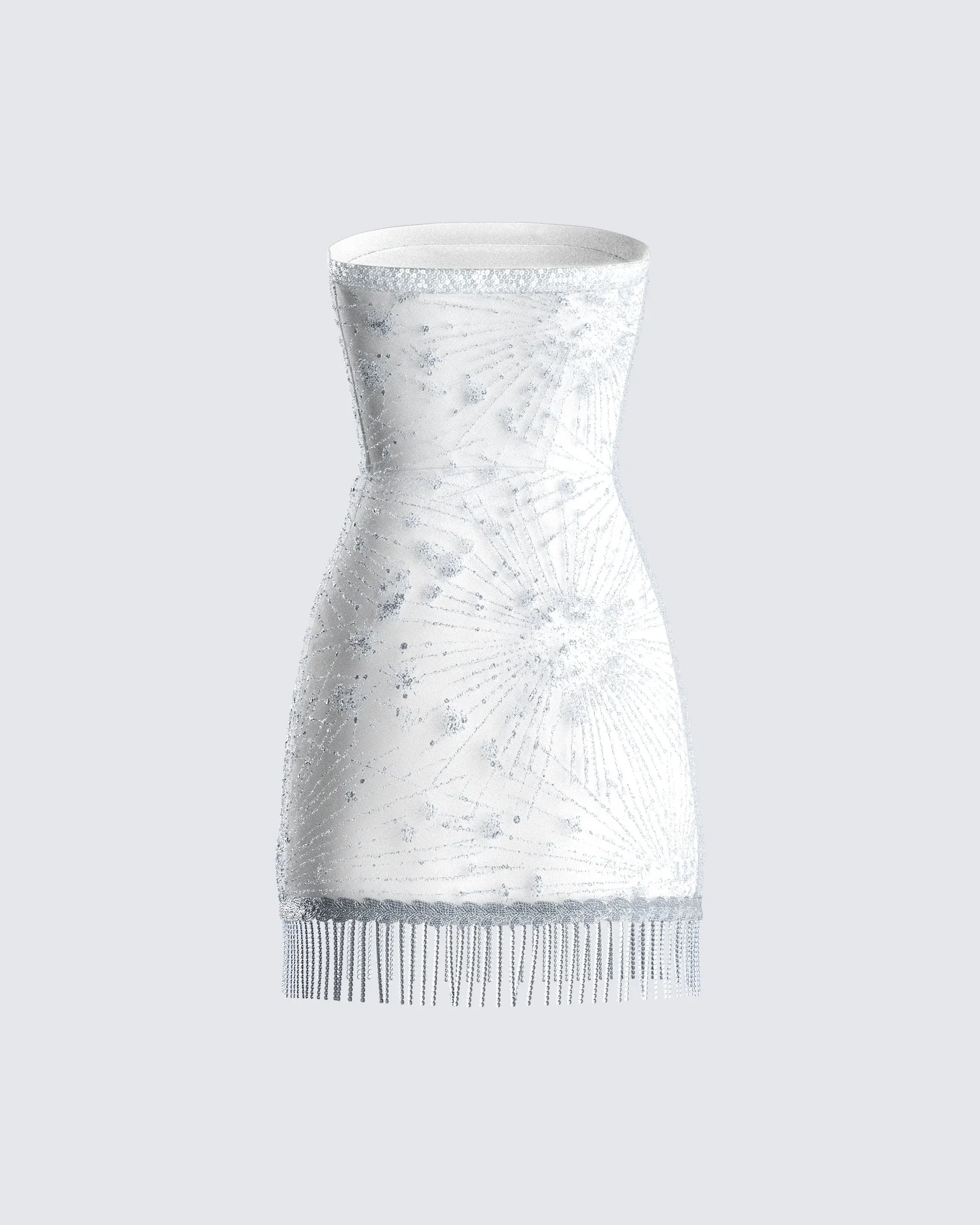 Jocelyn White Sequin Mini Dress sold by Finesse product image thumbnail 3