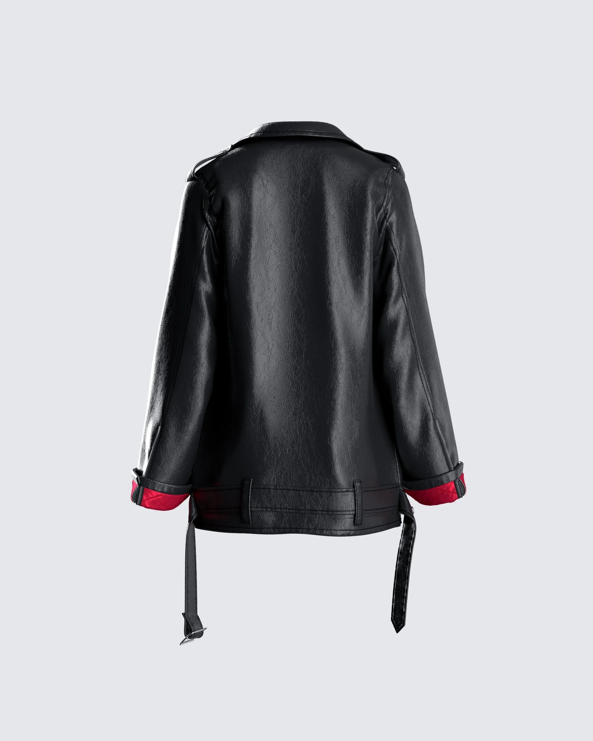 Tarja Black Vegan Leather Jacket sold by Finesse product image thumbnail 3