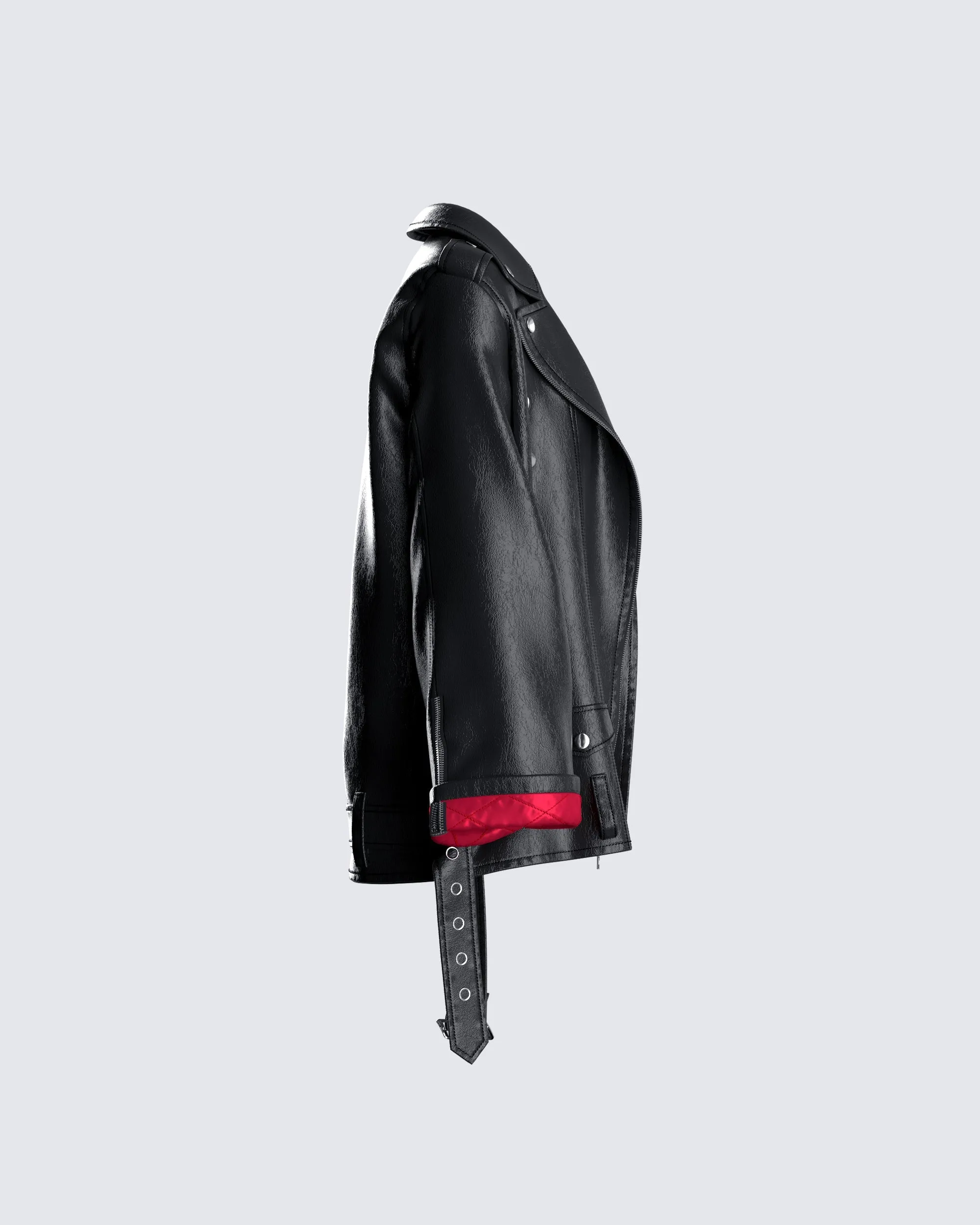 Tarja Black Vegan Leather Jacket sold by Finesse product image thumbnail 2