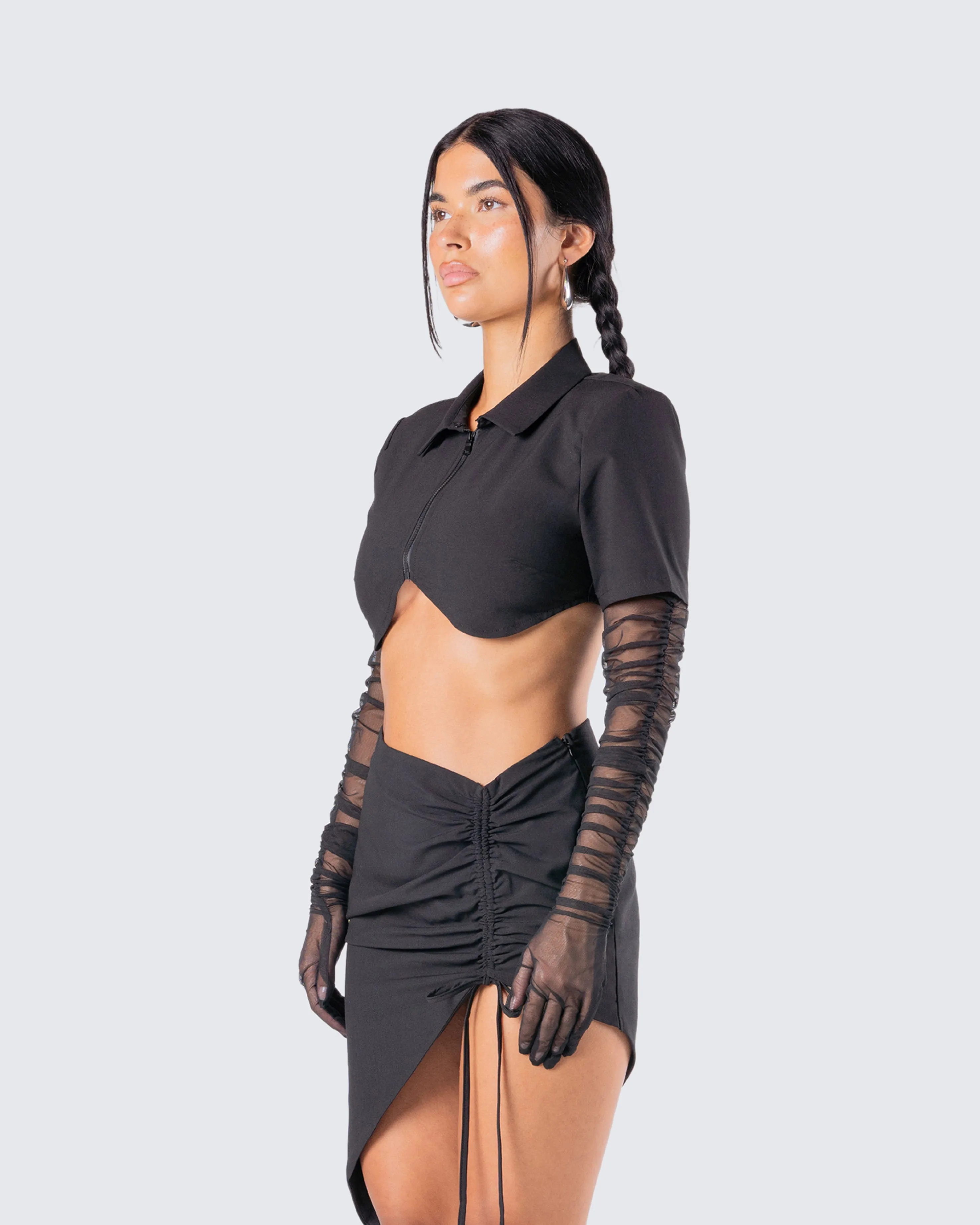 Sora Black Shirt & Gloves sold by Finesse product image thumbnail 5