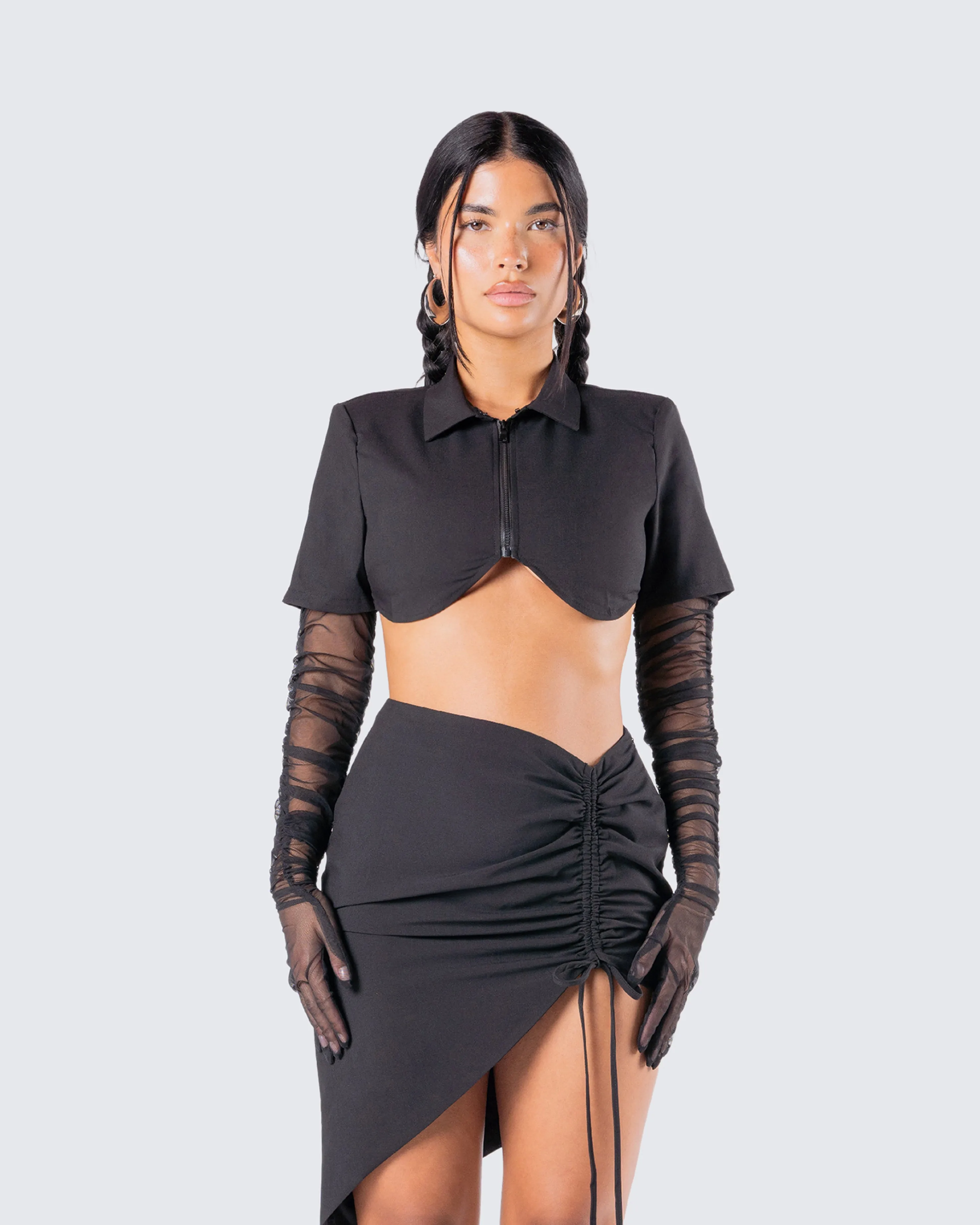 Sora Black Shirt & Gloves sold by Finesse product image thumbnail 4