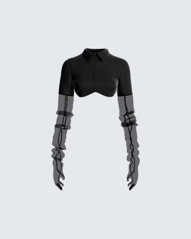 Sora Black Shirt & Gloves sold by Finesse