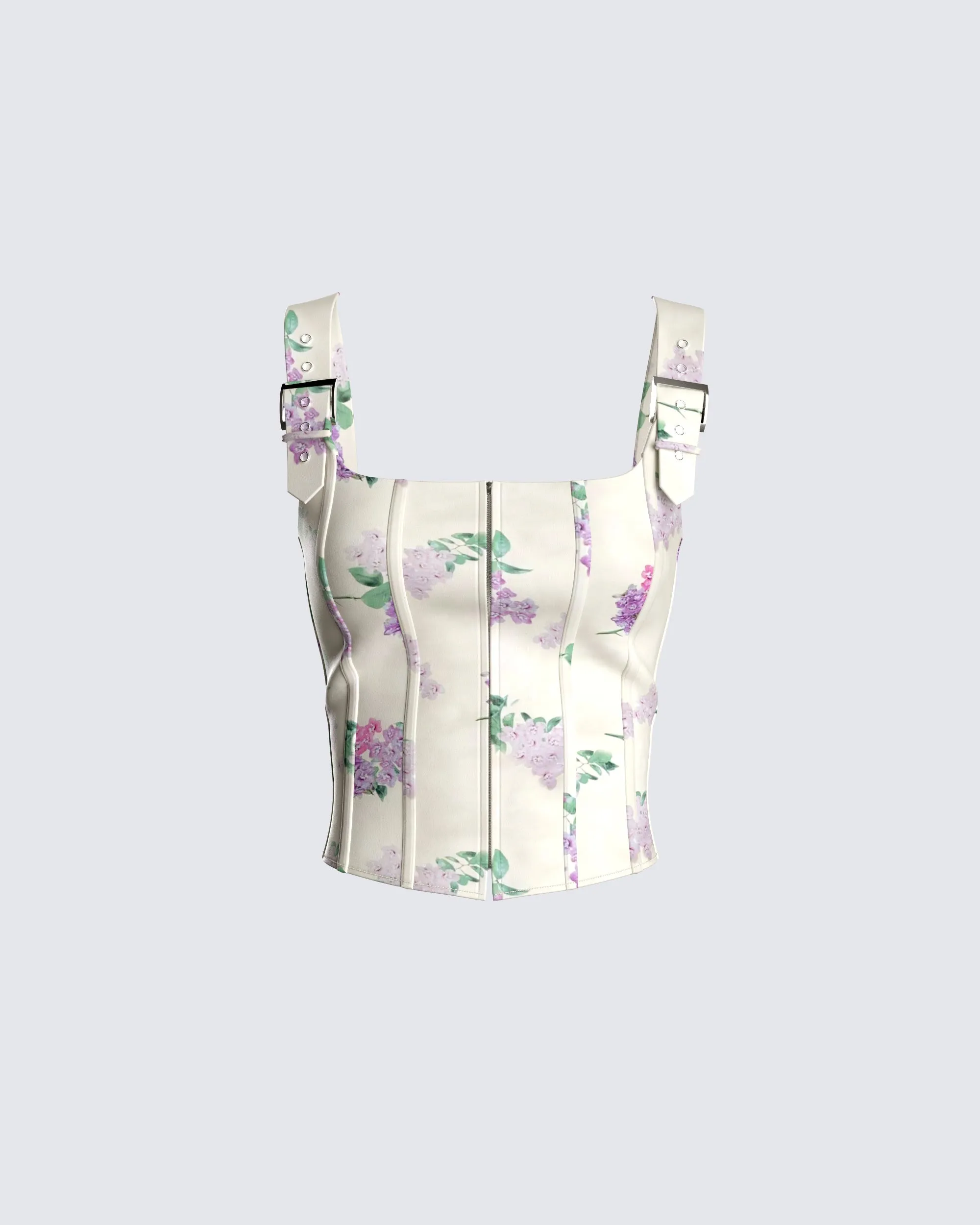 Winona Flower Print Corset Top sold by Finesse