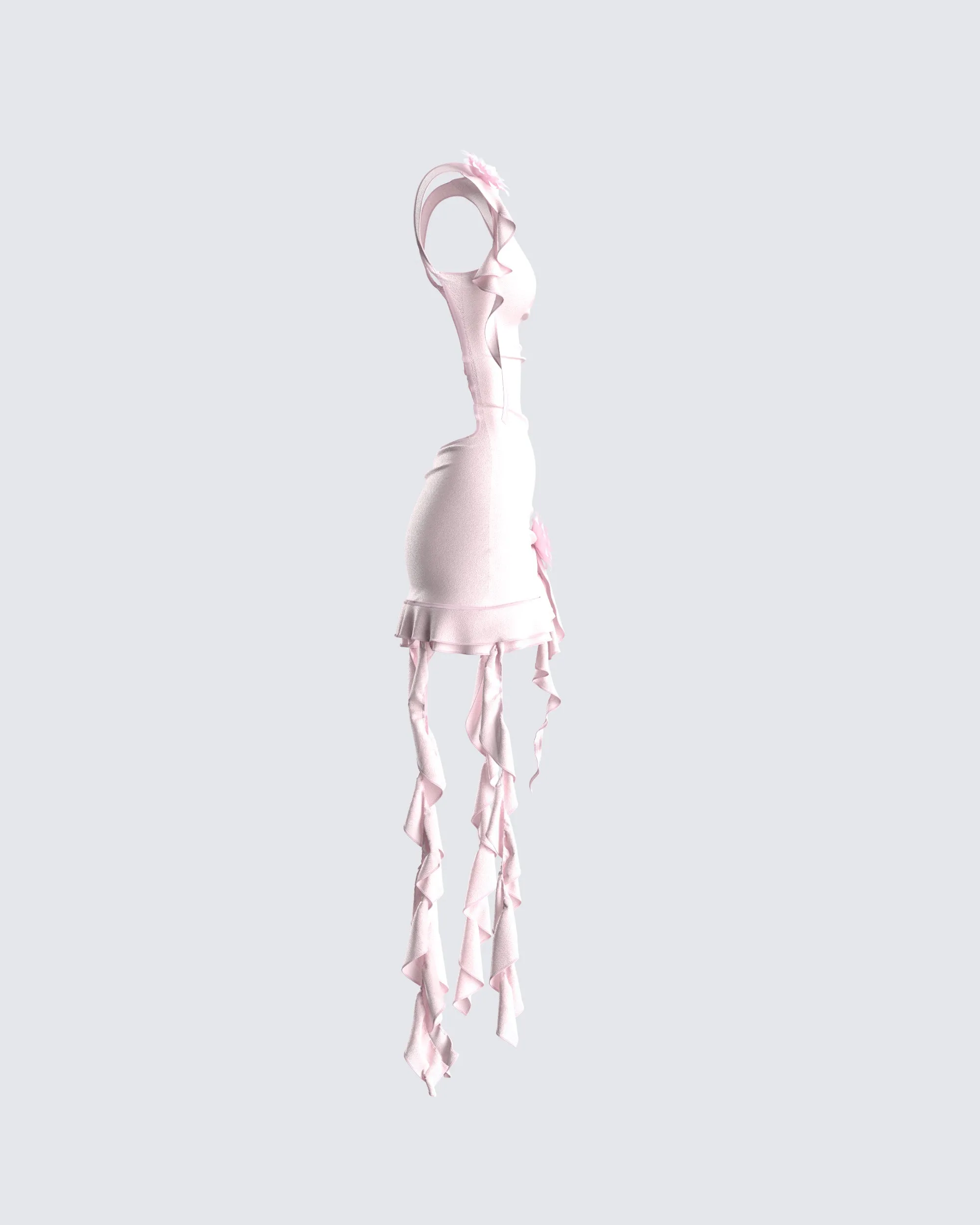 Tiana Pink Ruffle Rosette Dress sold by Finesse product image thumbnail 2