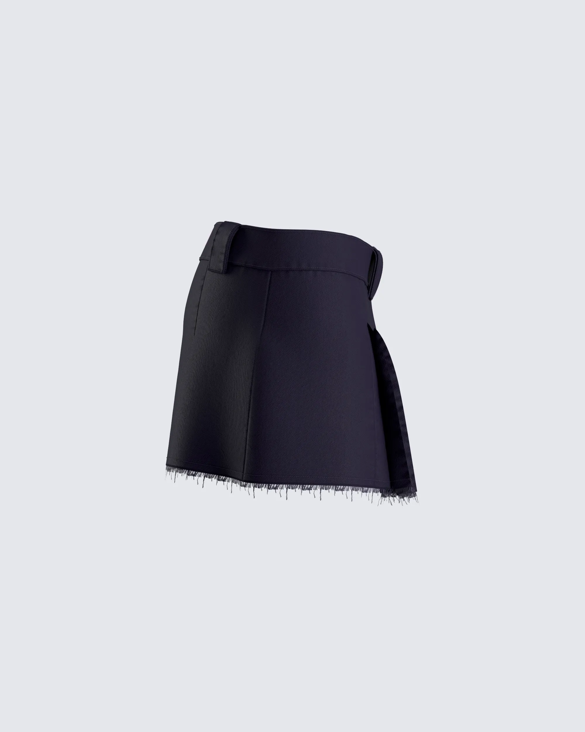 Svetlana Navy Twill Mini Skirt sold by Finesse product image thumbnail 2