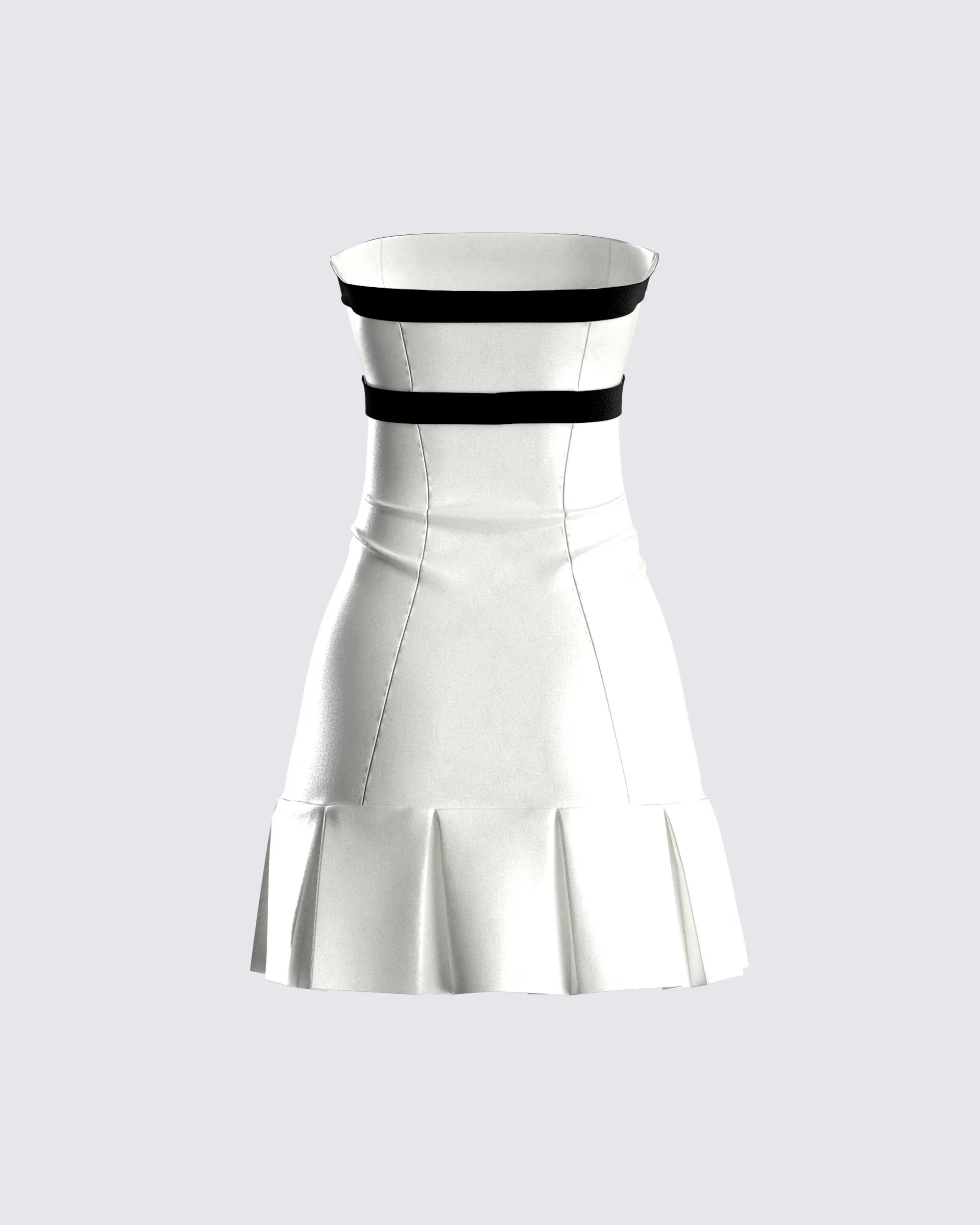 Roma White Strapless Mini Dress sold by Finesse product image thumbnail 3