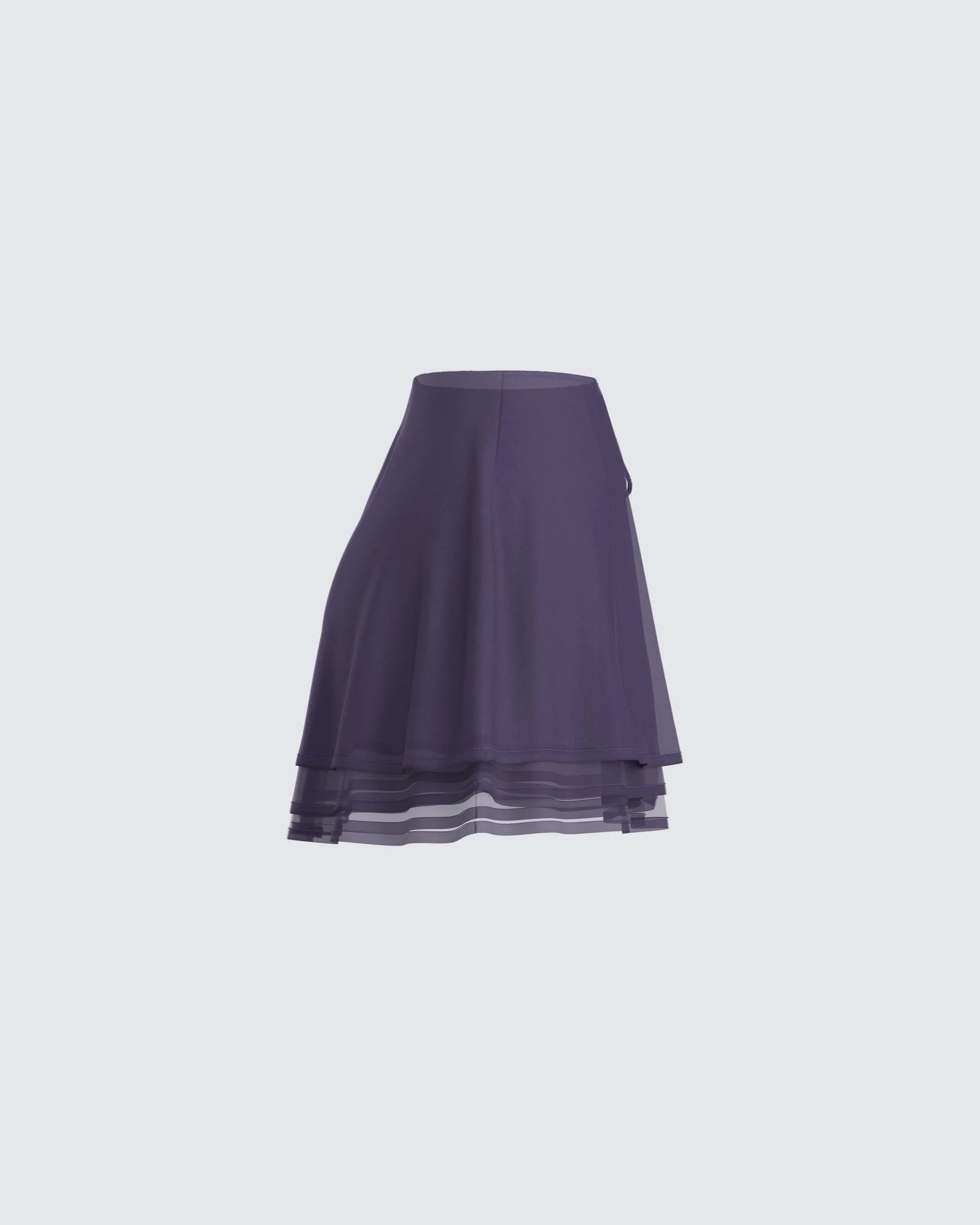 Arpana Charcoal Layered Mini Skirt sold by Finesse product image thumbnail 2