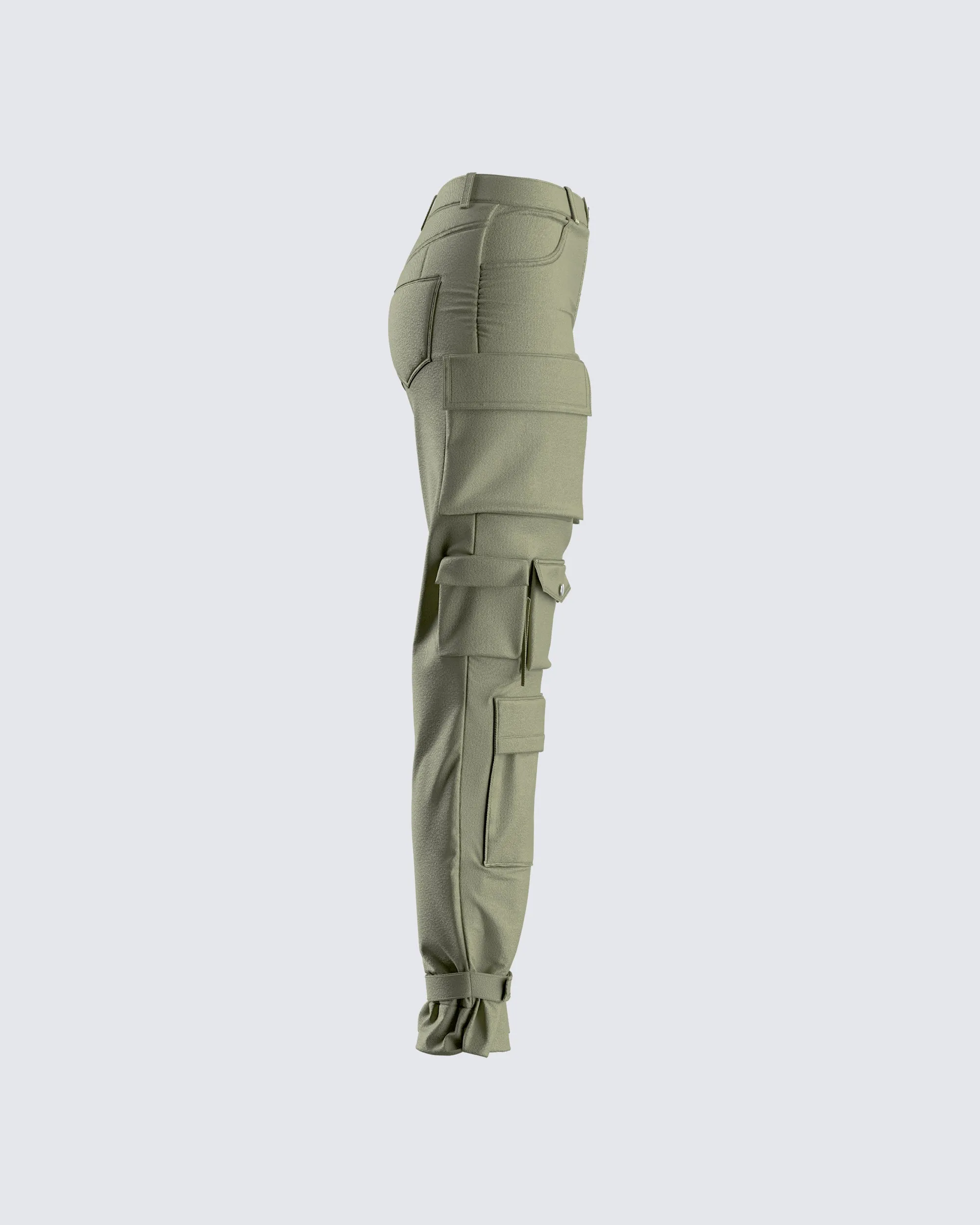 Eleni Olive Utility Pocket Pant sold by Finesse product image thumbnail 2
