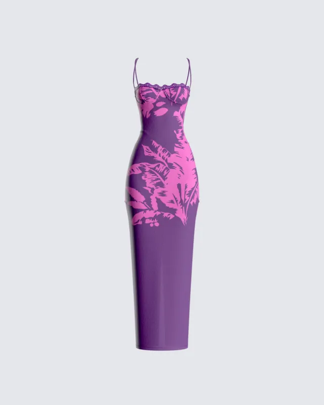 Nessa Floral Print Maxi Dress sold by Finesse