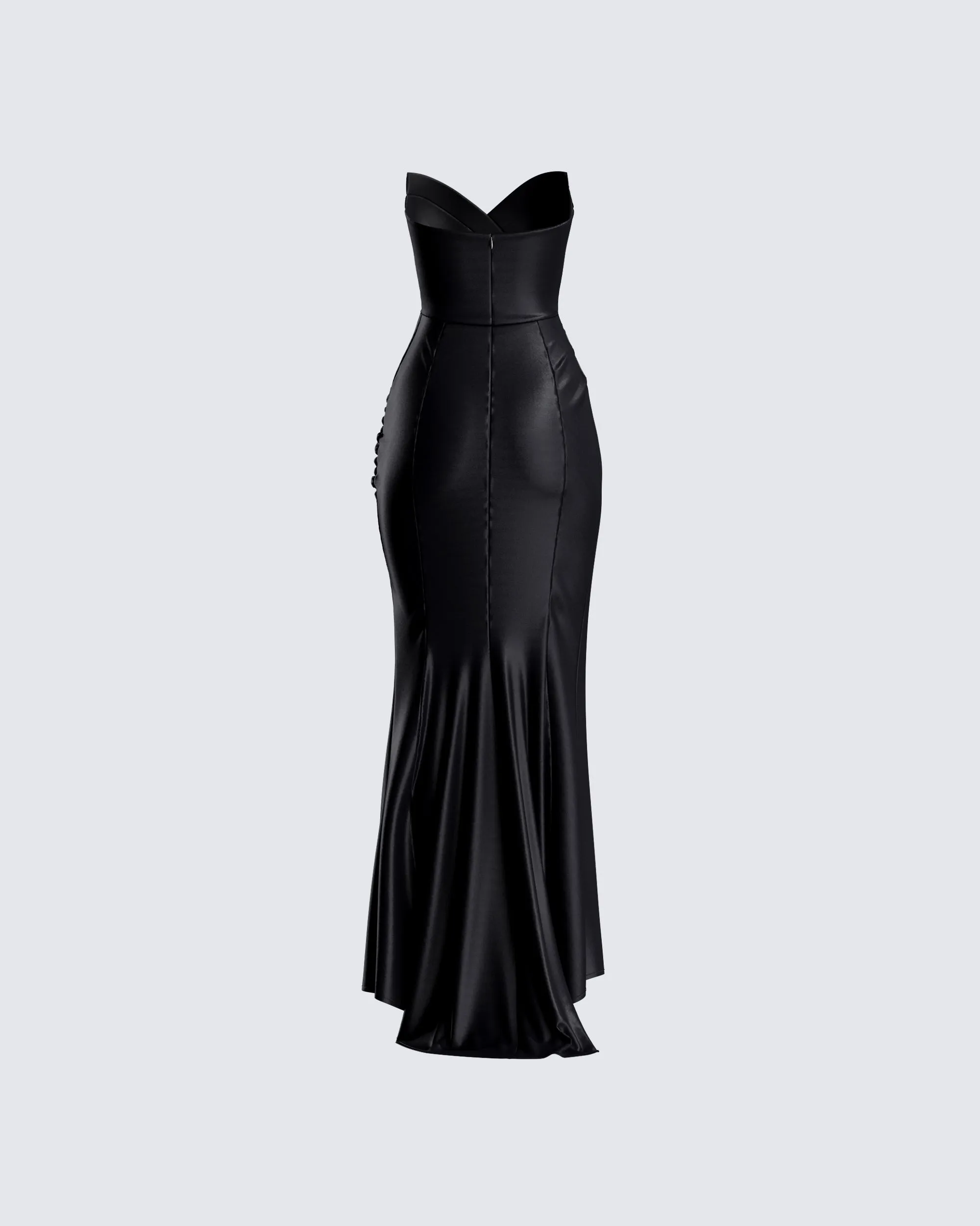 Suri Black Satin Strapless Gown sold by Finesse product image thumbnail 3