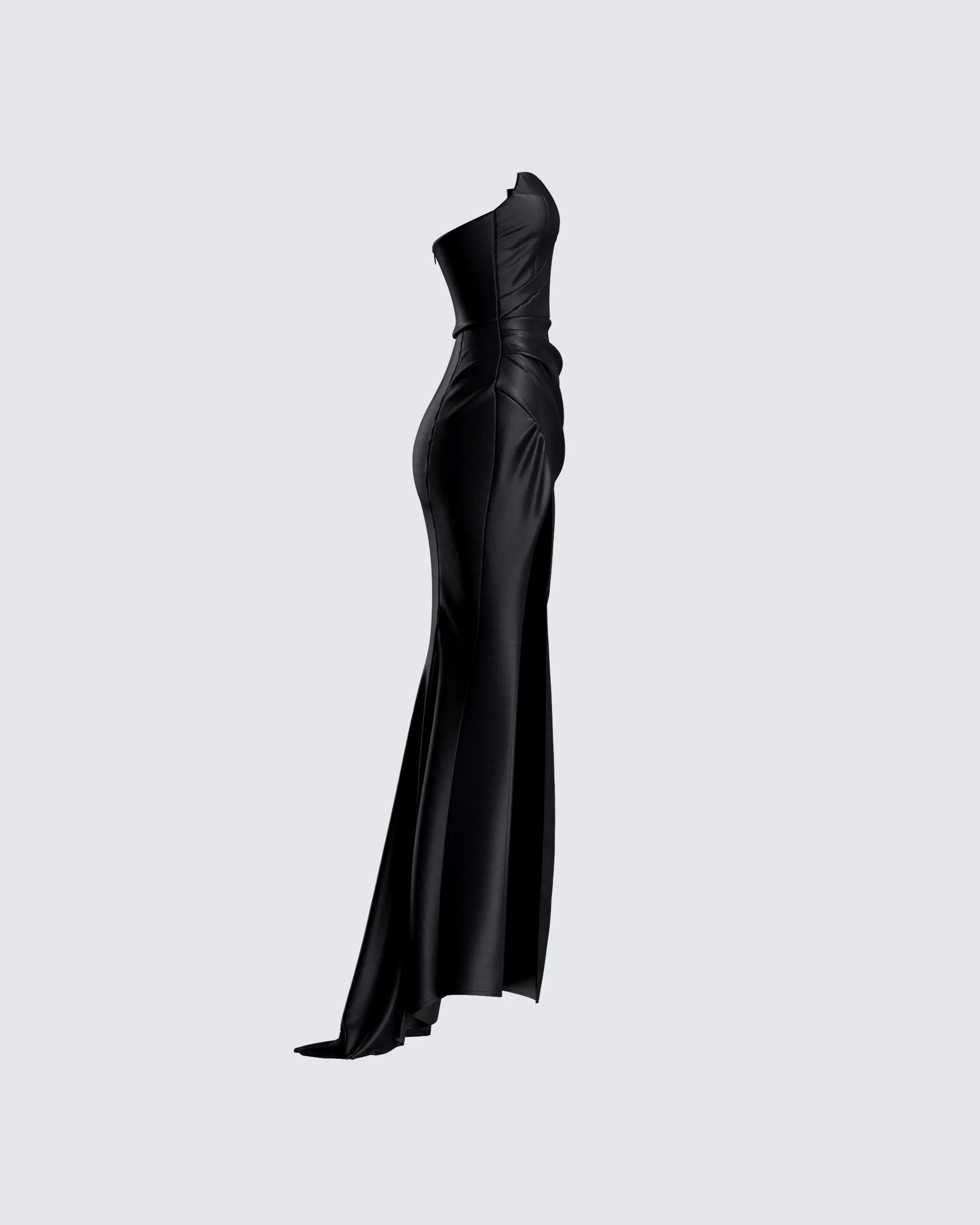 Suri Black Satin Strapless Gown sold by Finesse product image thumbnail 2