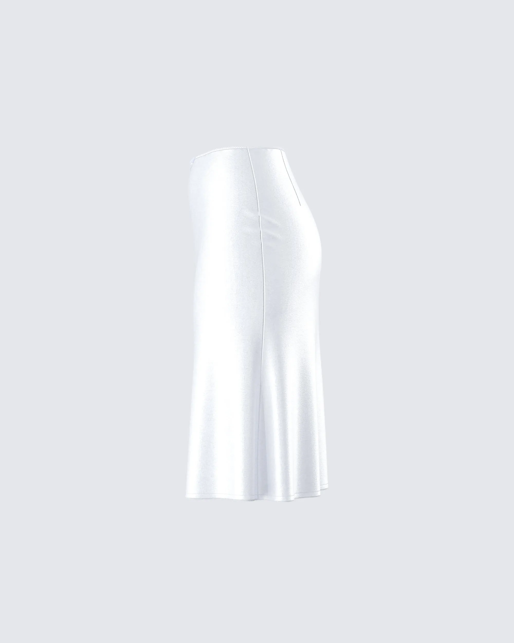 Zaina White Satin Flounce Skirt sold by Finesse product image thumbnail 2