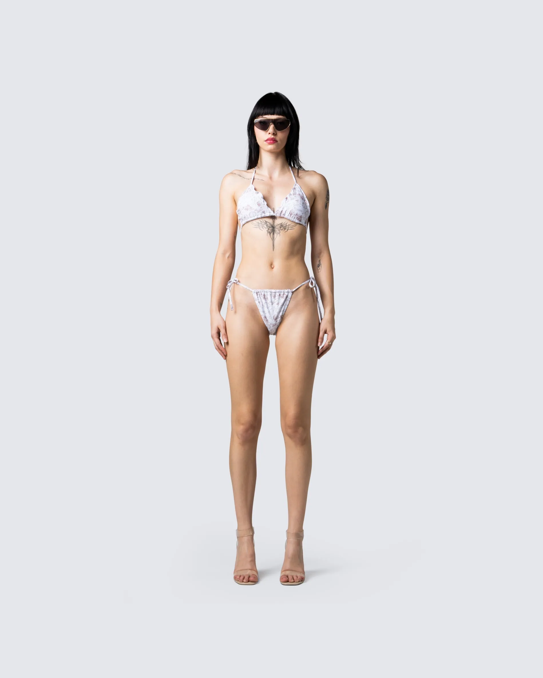 Mason White Print Bikini Bottom sold by Finesse product image thumbnail 4