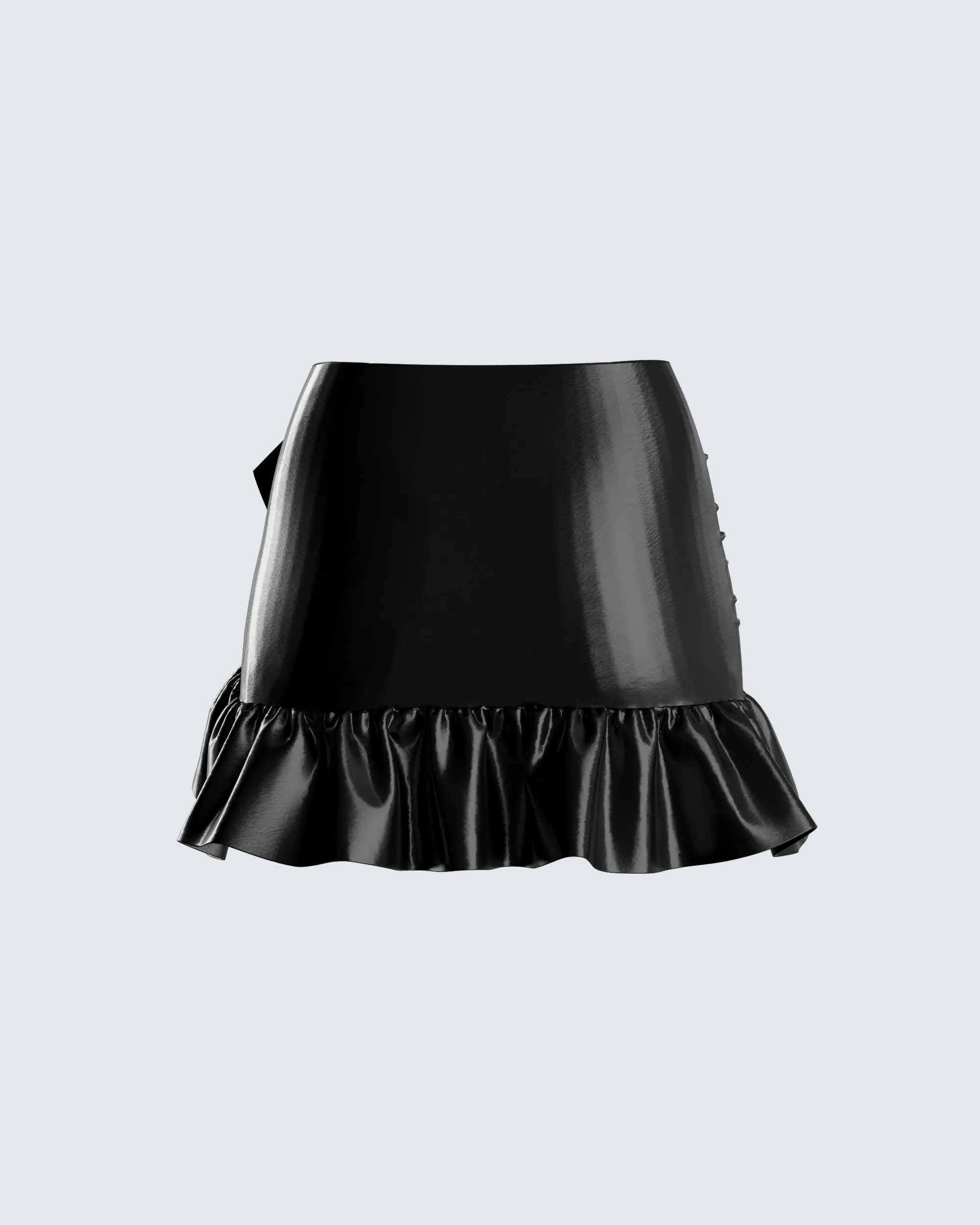 Lexi Black Vegan Leather Skirt sold by Finesse product image thumbnail 3