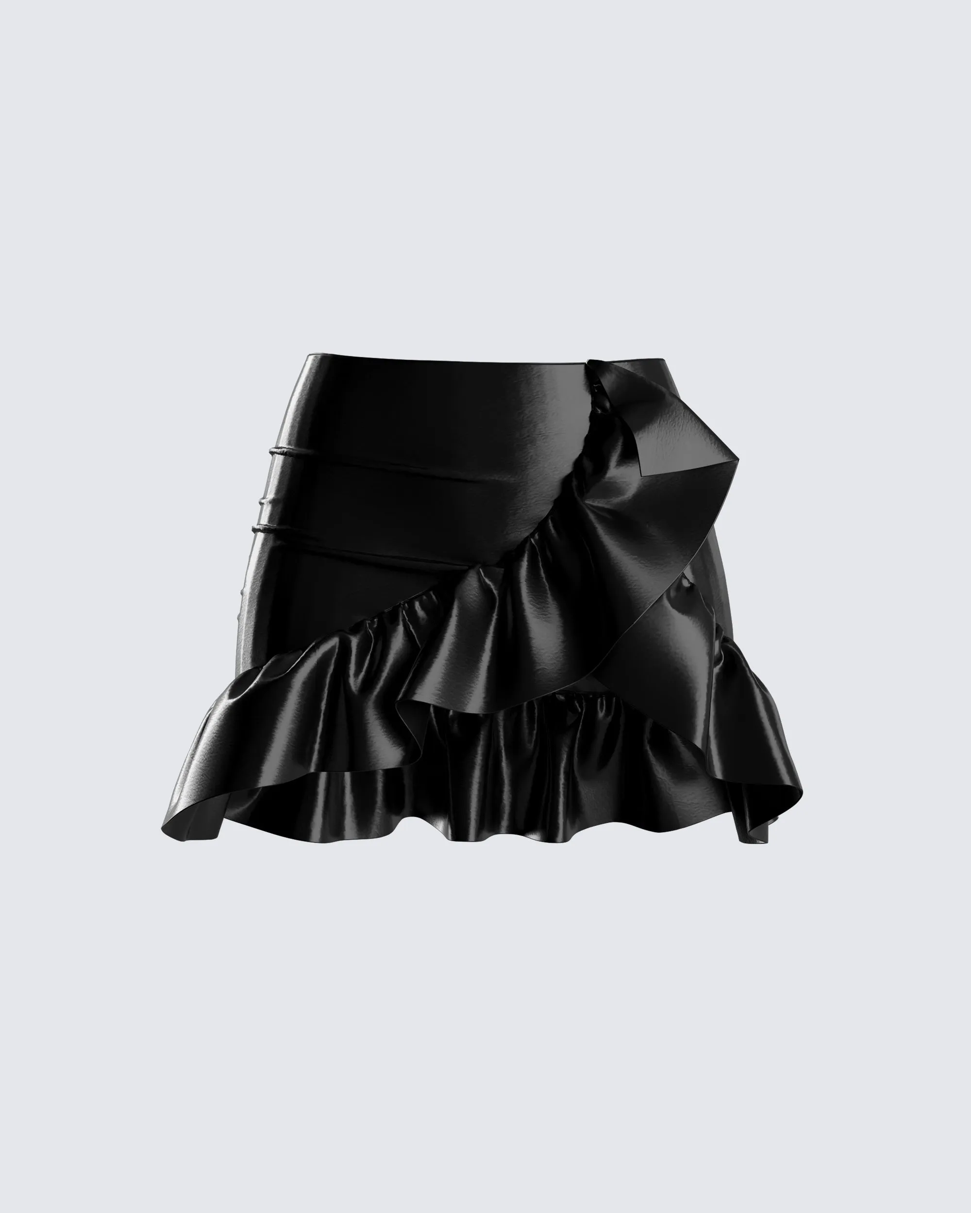 Lexi Black Vegan Leather Skirt sold by Finesse