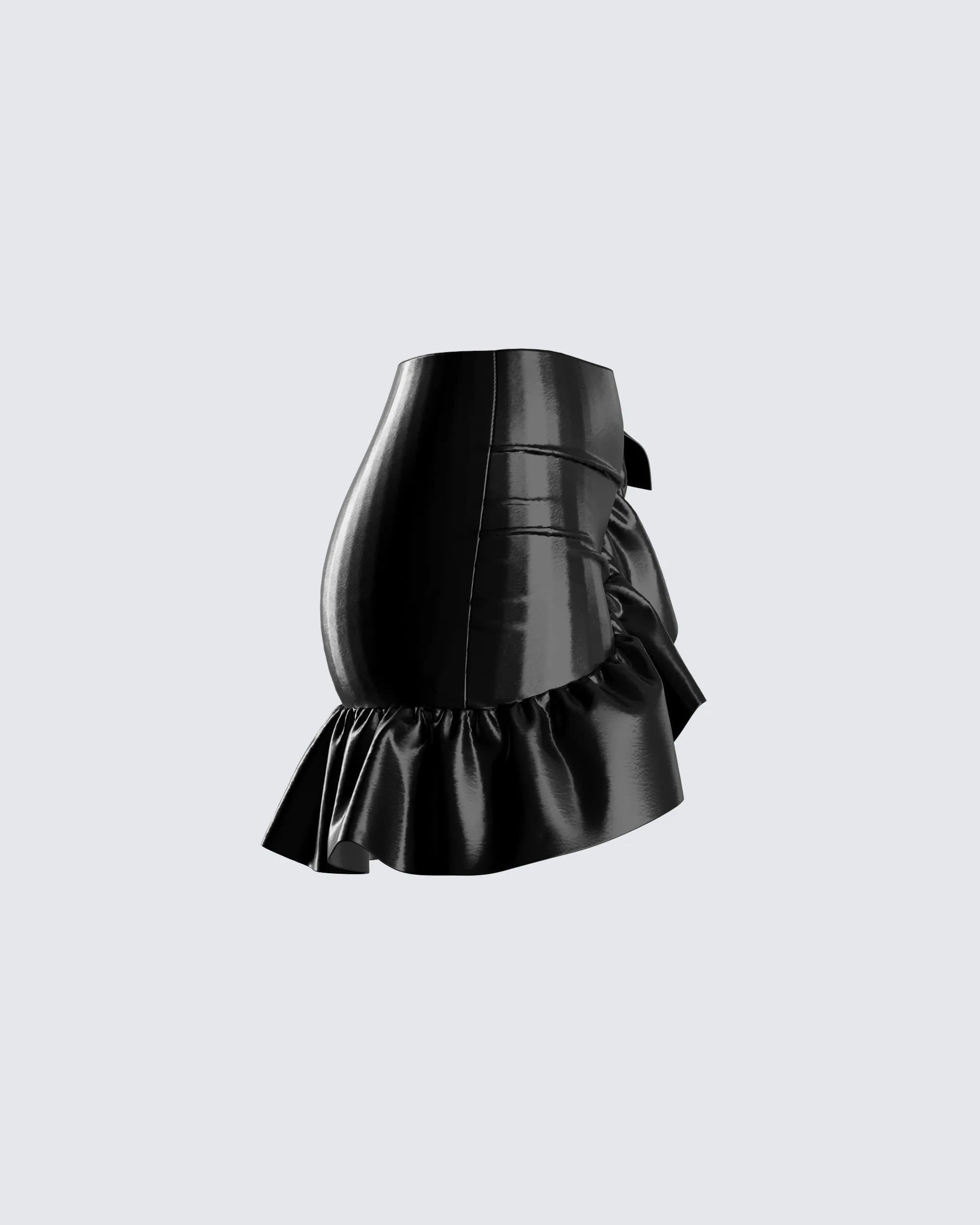 Lexi Black Vegan Leather Skirt sold by Finesse product image thumbnail 2