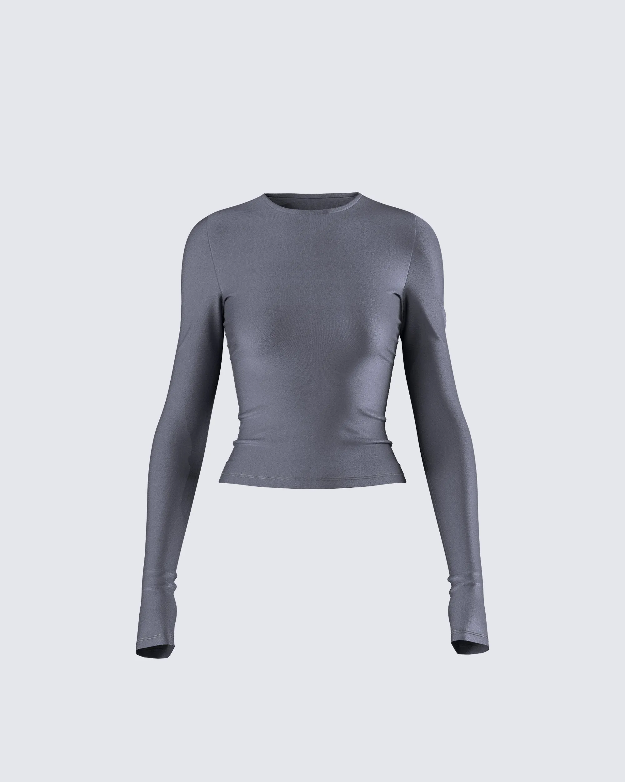 Vivi Grey Jersey Long Sleeve Top sold by Finesse