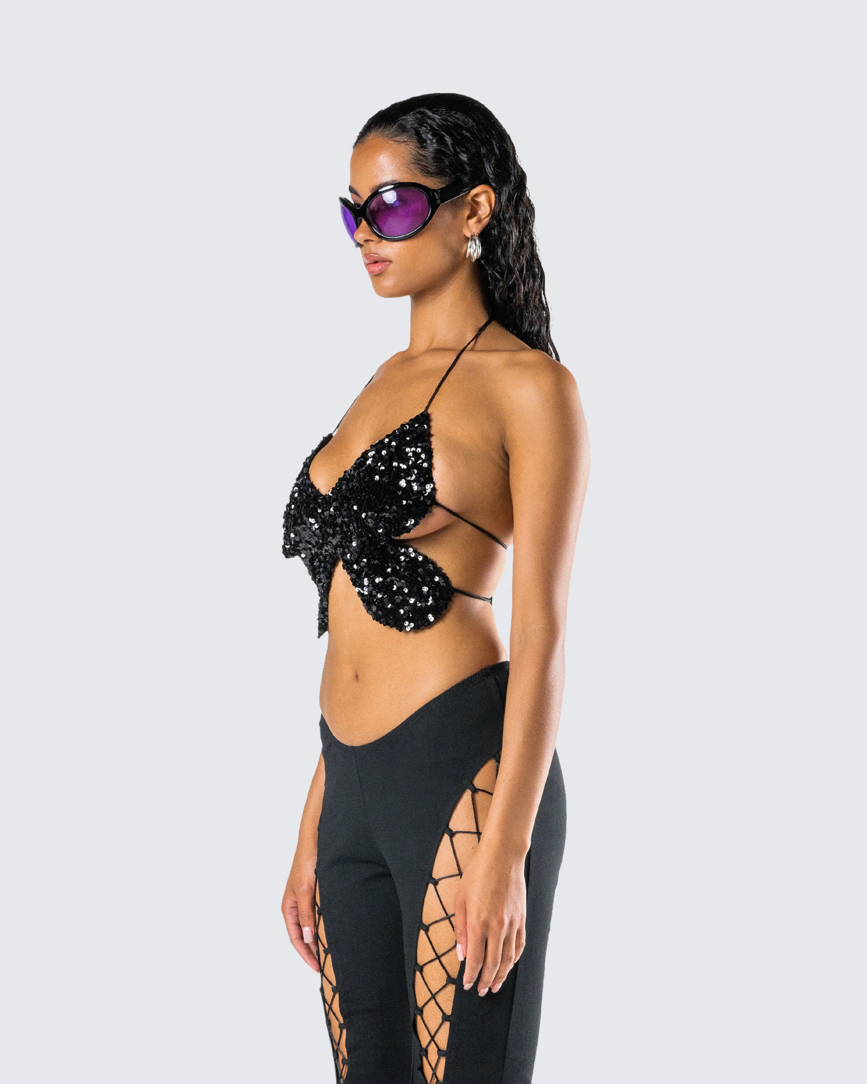 Amelie Black Butterfly Top sold by Finesse product image thumbnail 5