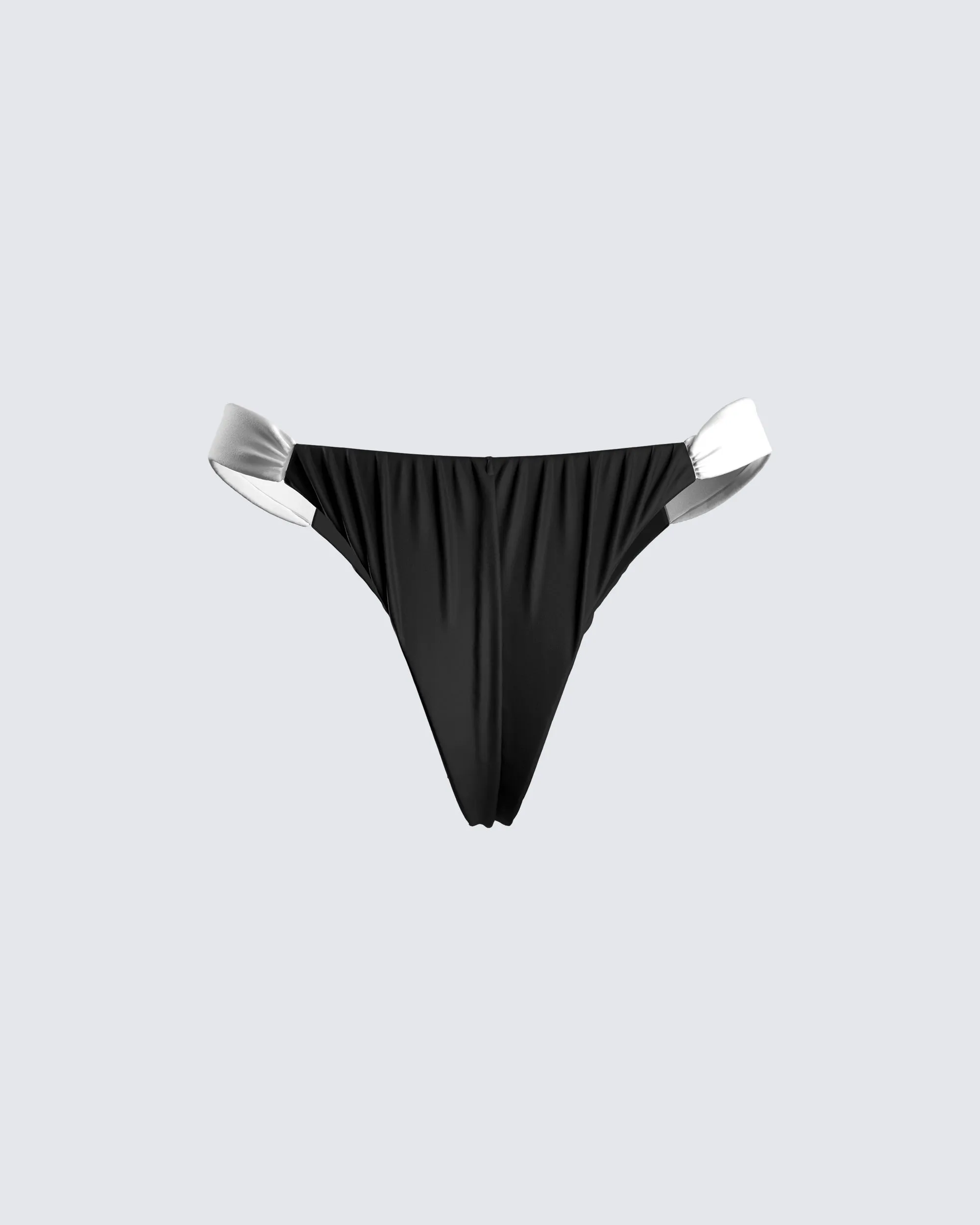 Taika Black Shirred Bikini Bottom sold by Finesse product image thumbnail 3