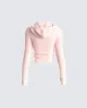 Alyssa Pink Knit Cropped Jacket sold by Finesse