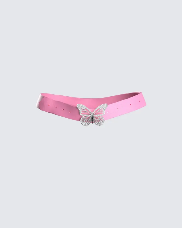 Janice Pink Butterfly Belt sold by Finesse