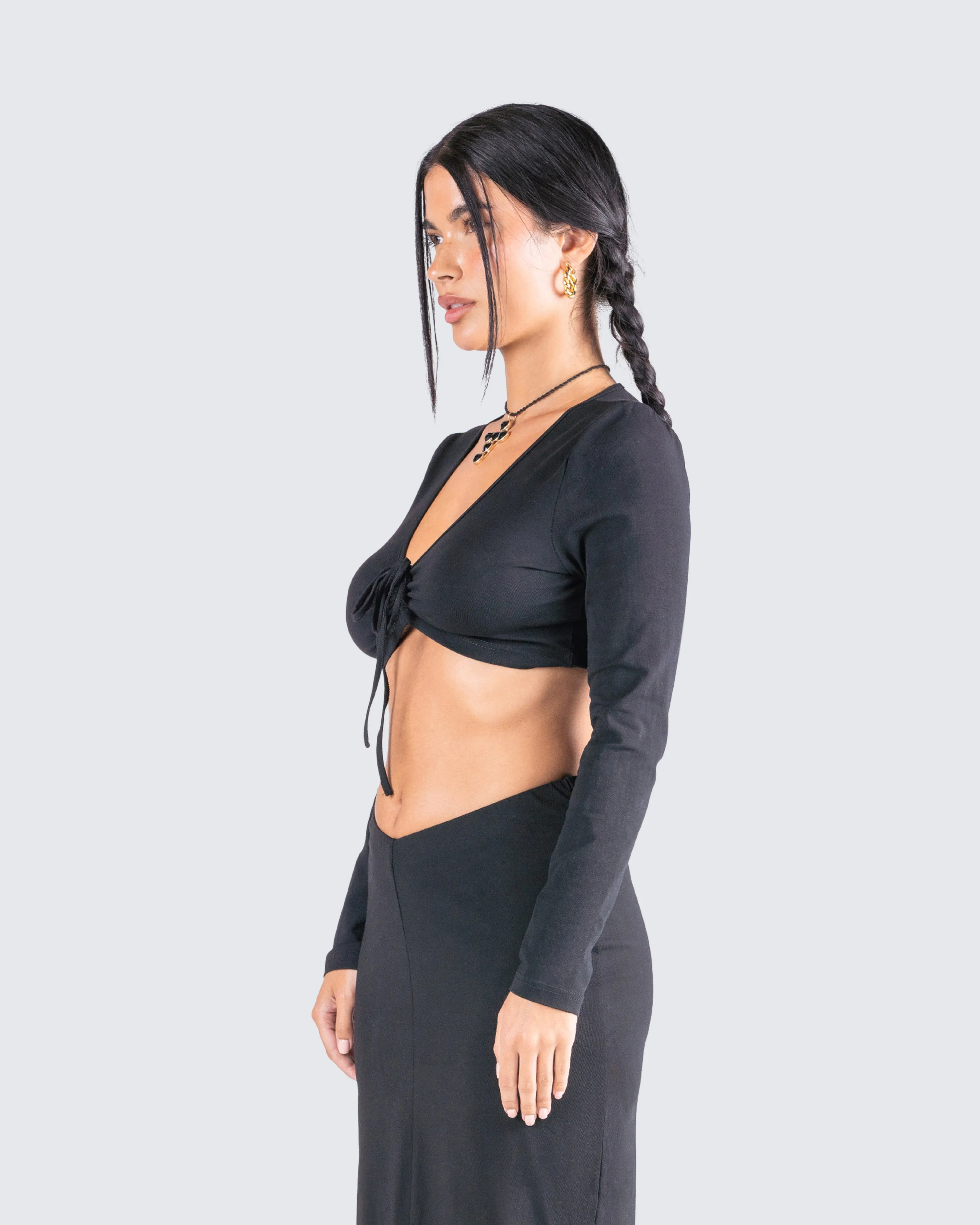 Nadia Black Jersey Top sold by Finesse product image thumbnail 5