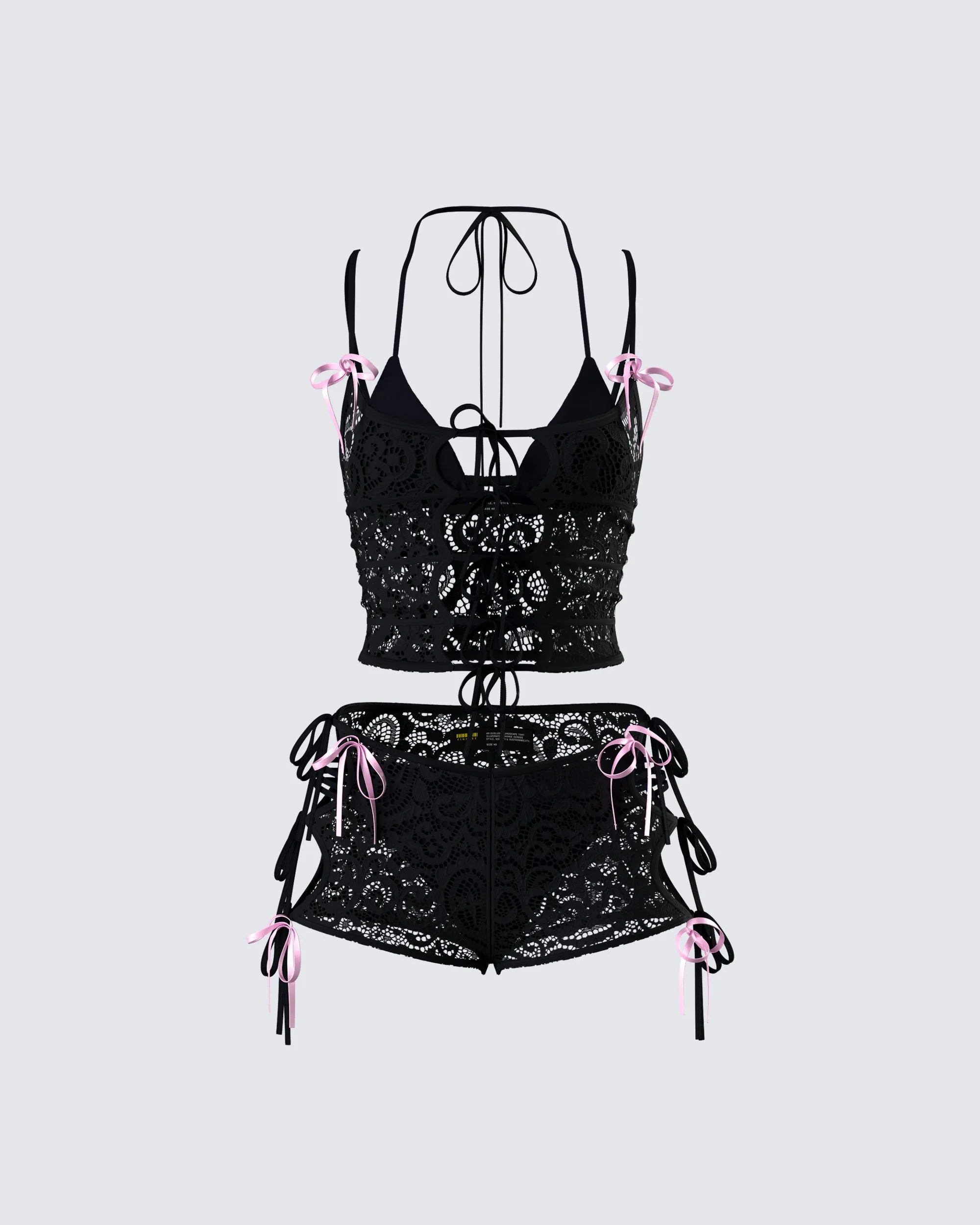 Halsey Black Lace Set sold by Finesse