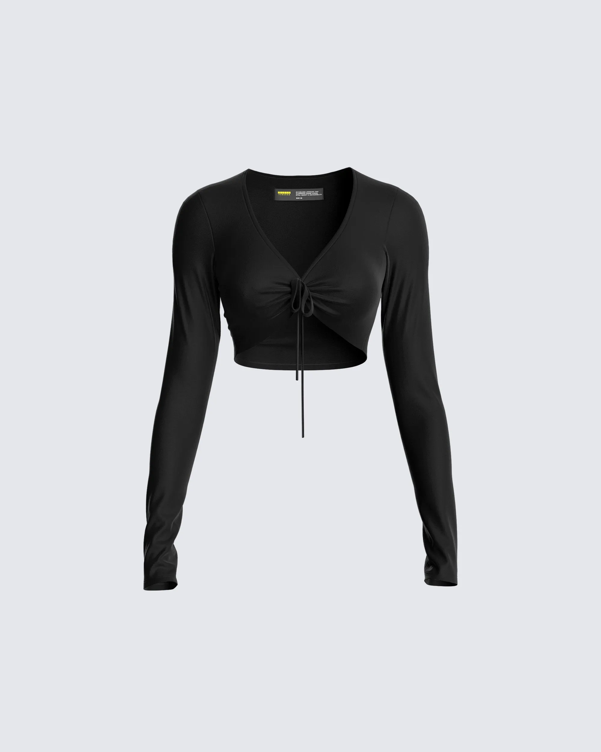 Nadia Black Jersey Top sold by Finesse