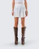 Teya White Pattern Mini Skirt sold by Finesse