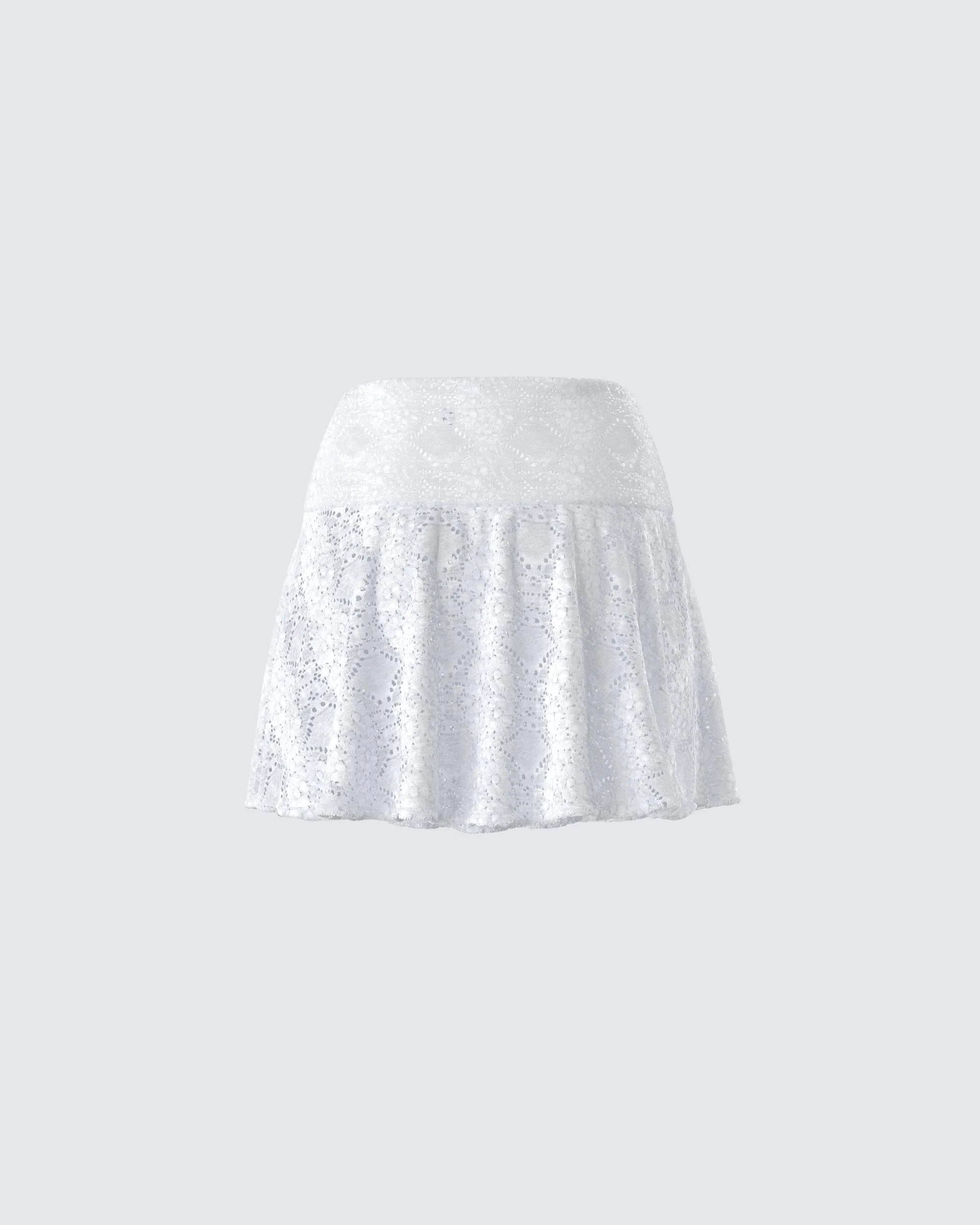Teya White Pattern Mini Skirt sold by Finesse product image thumbnail 3
