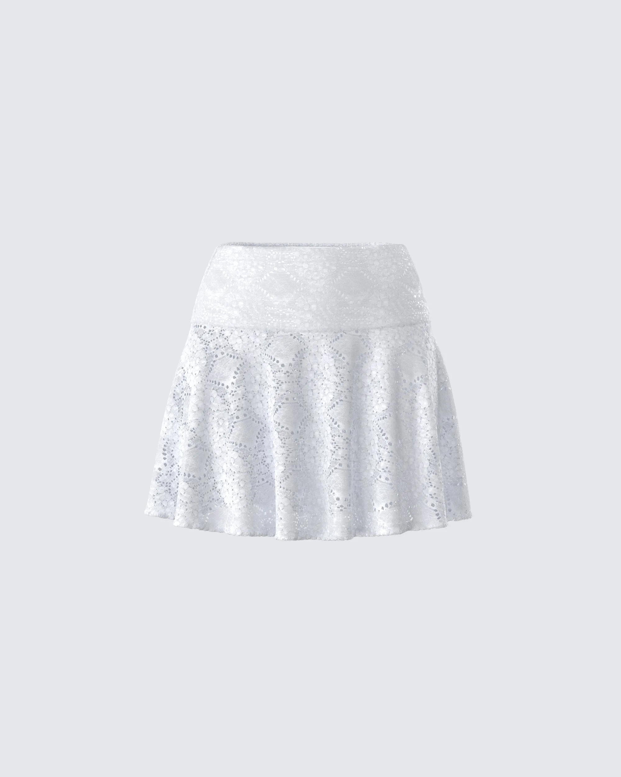 Teya White Pattern Mini Skirt sold by Finesse