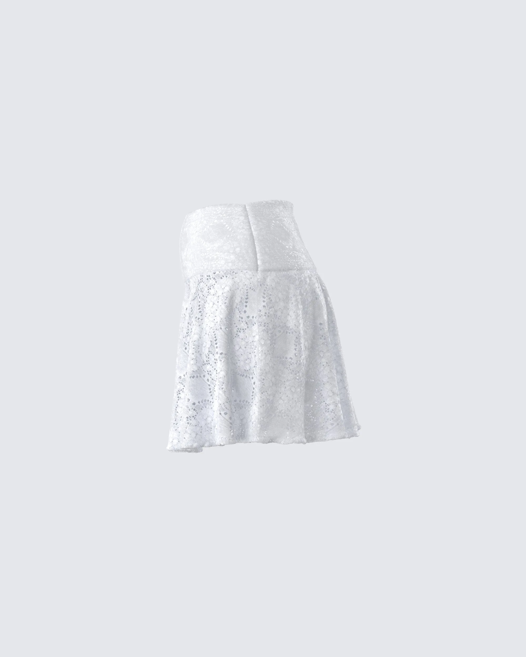 Teya White Pattern Mini Skirt sold by Finesse product image thumbnail 2